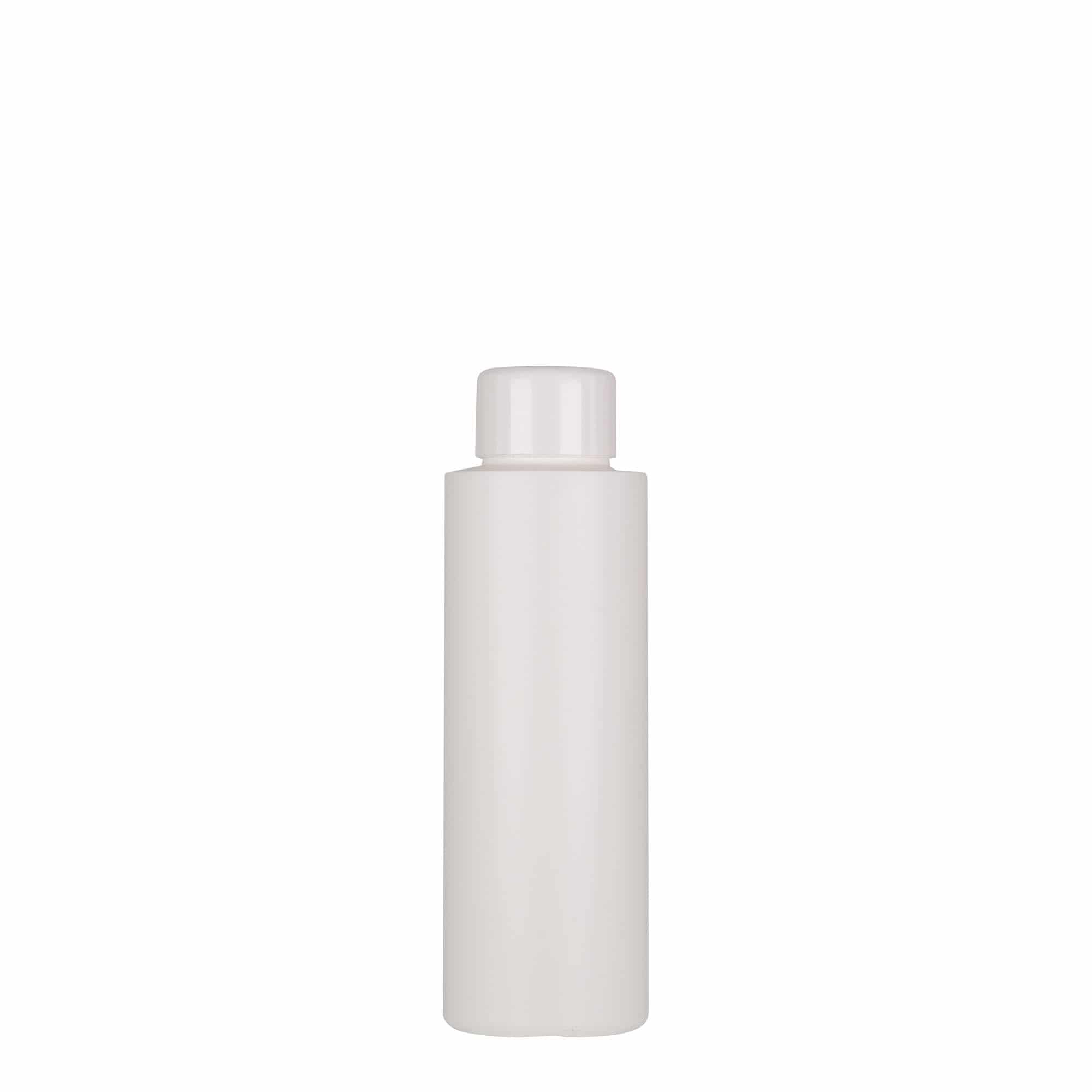 100 ml plastflaska 'Pipe', grön HDPE, vit, mynning: GPI 24/410