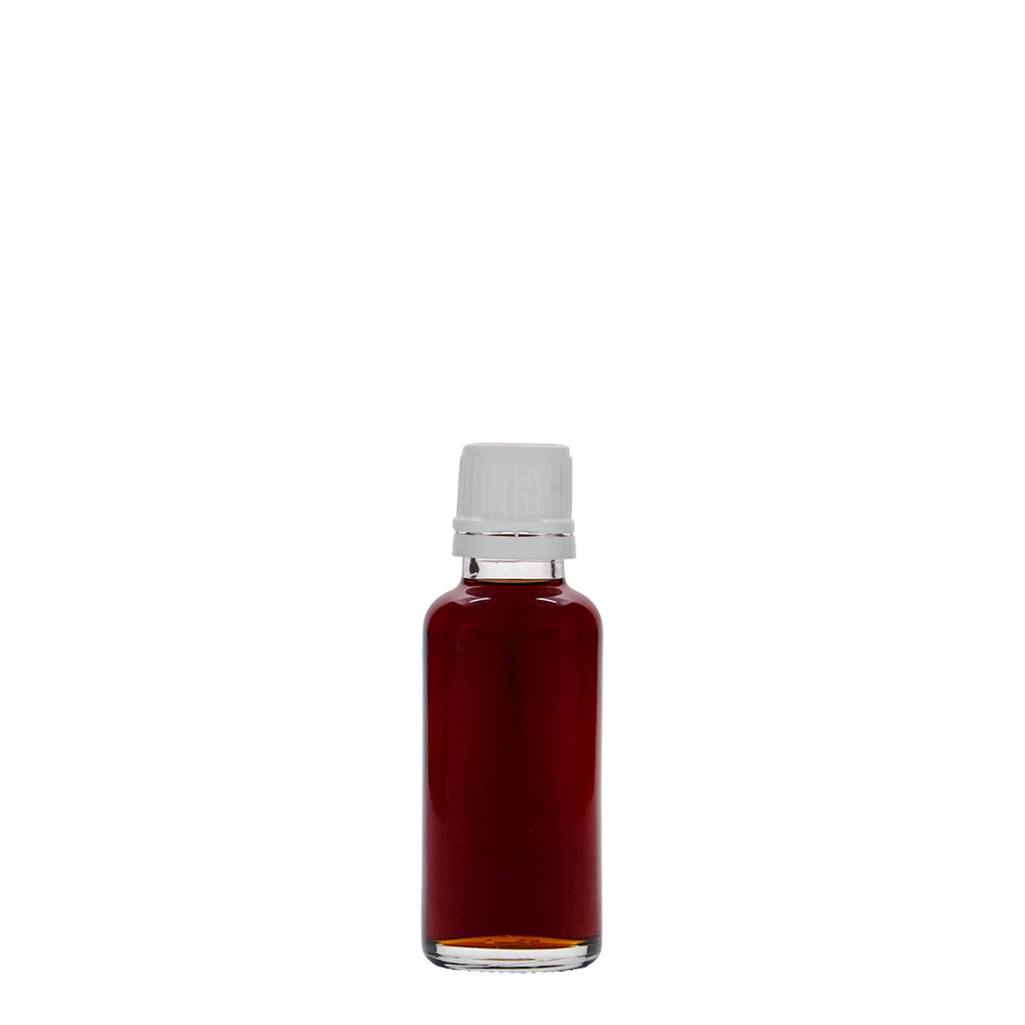 30 ml medicinflaska, glas, mynning: DIN 18