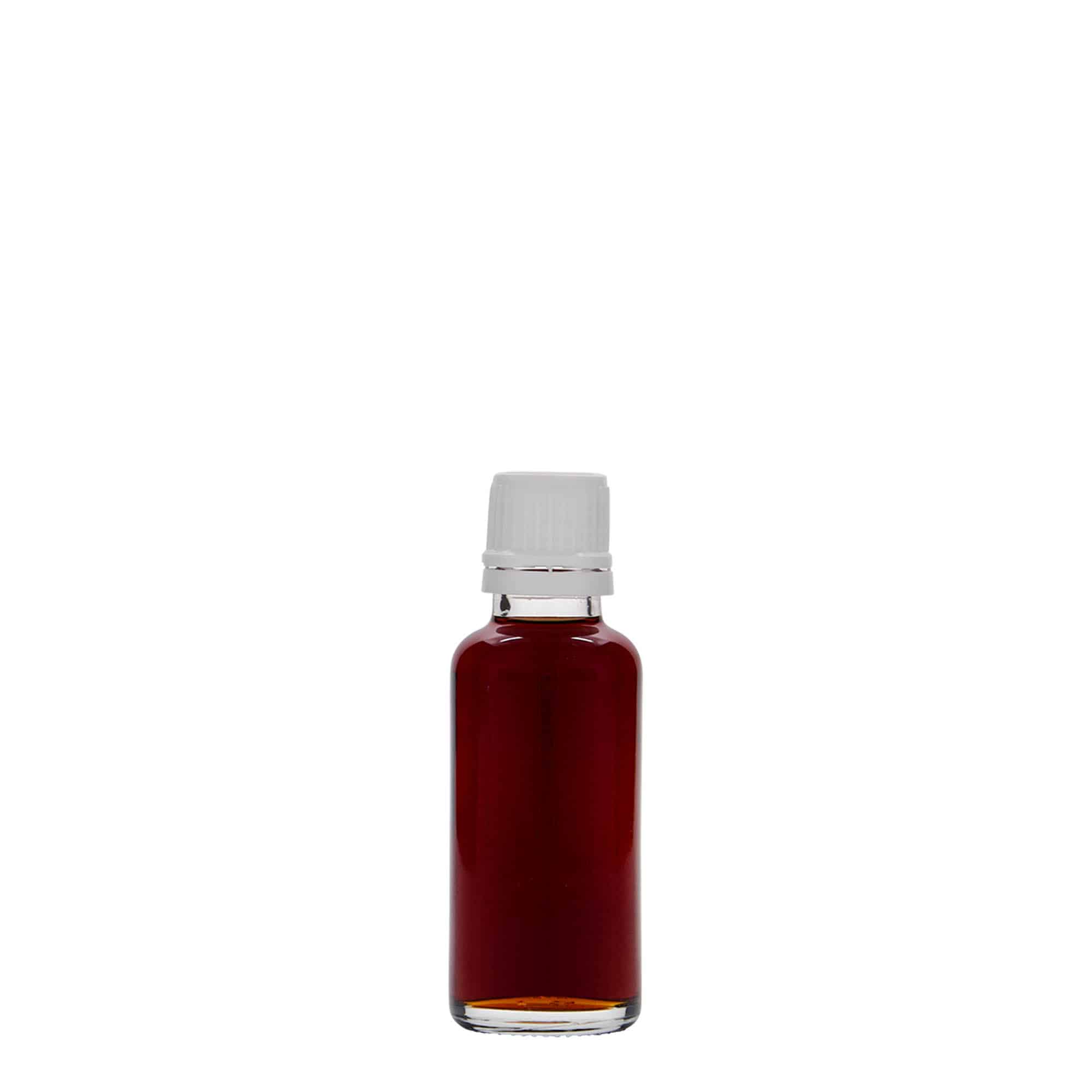 30 ml medicinflaska, glas, mynning: DIN 18
