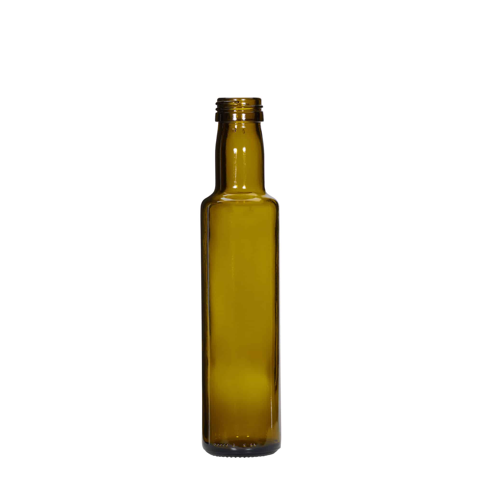 250 ml glasflaska 'Dorica', antikgrön, mynning: PP 31,5