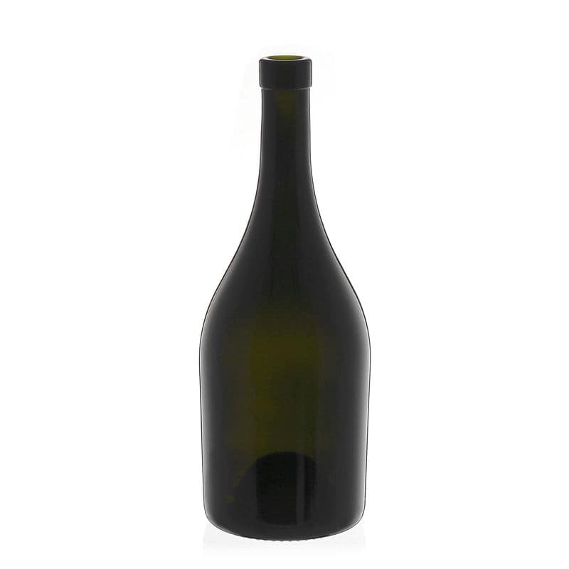 750 ml vinflaska 'Exclusive', antikgrön, mynning: kork