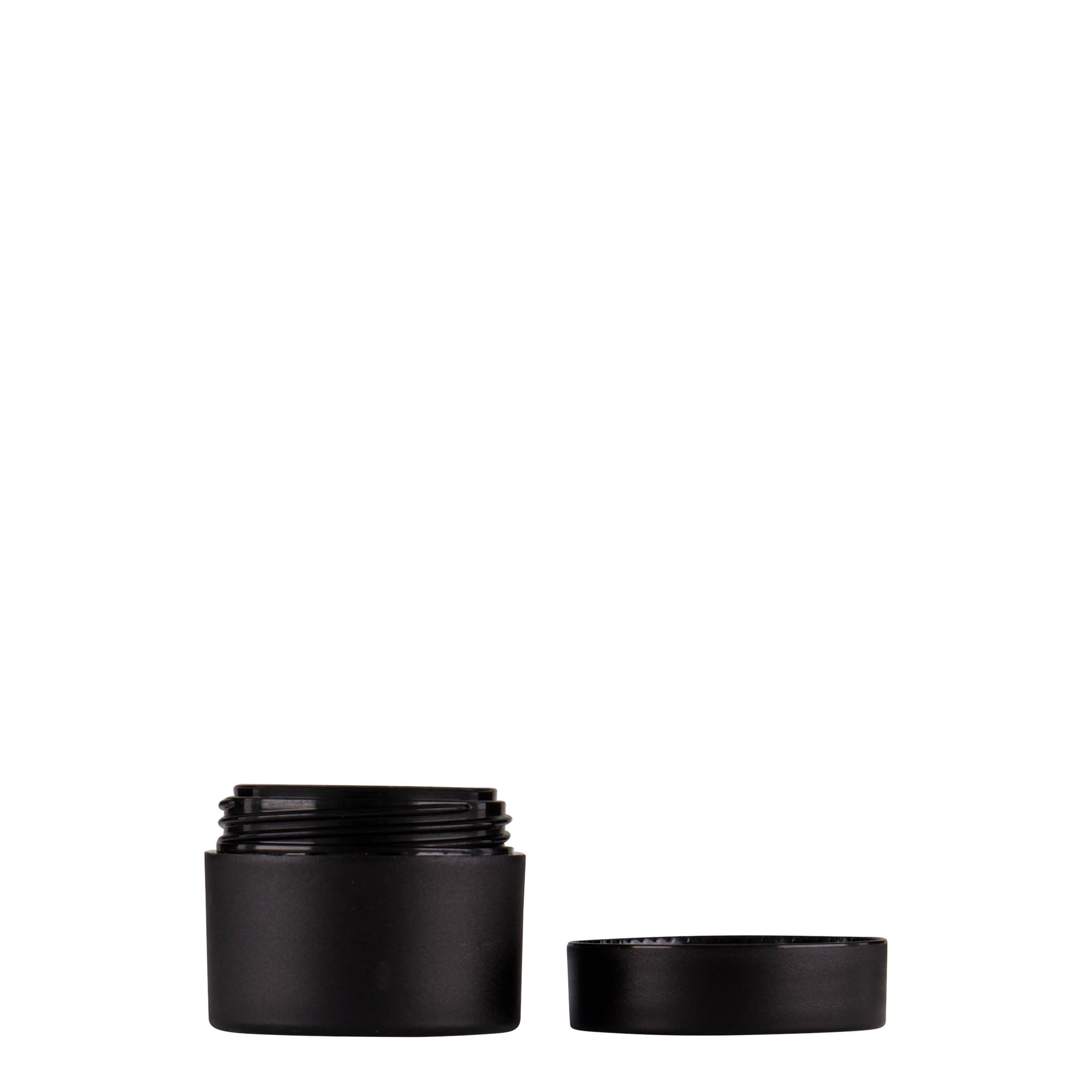 5 ml plastburk 'Antonella', PP, svart, öppning: skruvlock 5 ml plastburk 'Antonella', PP, svart, öppning: skruvlock