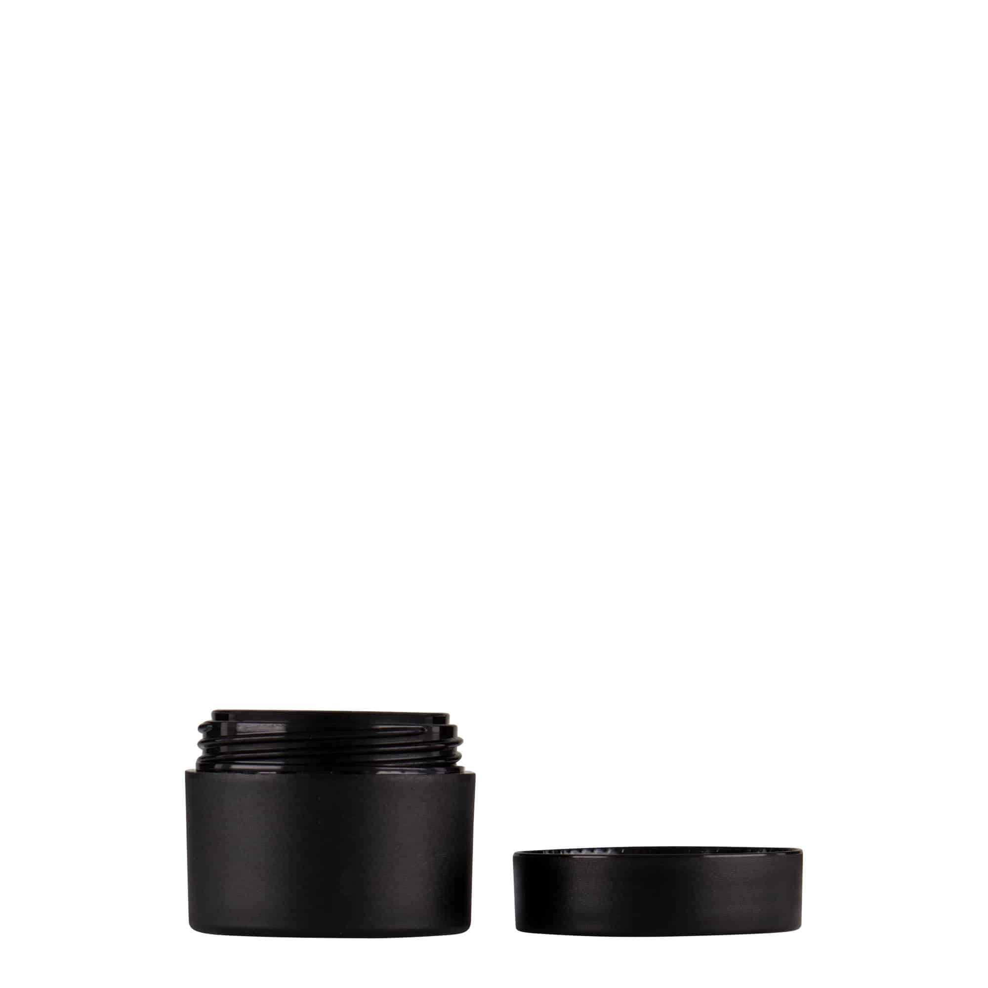 5 ml plastburk 'Antonella', PP, svart, öppning: skruvlock 5 ml plastburk 'Antonella', PP, svart, öppning: skruvlock