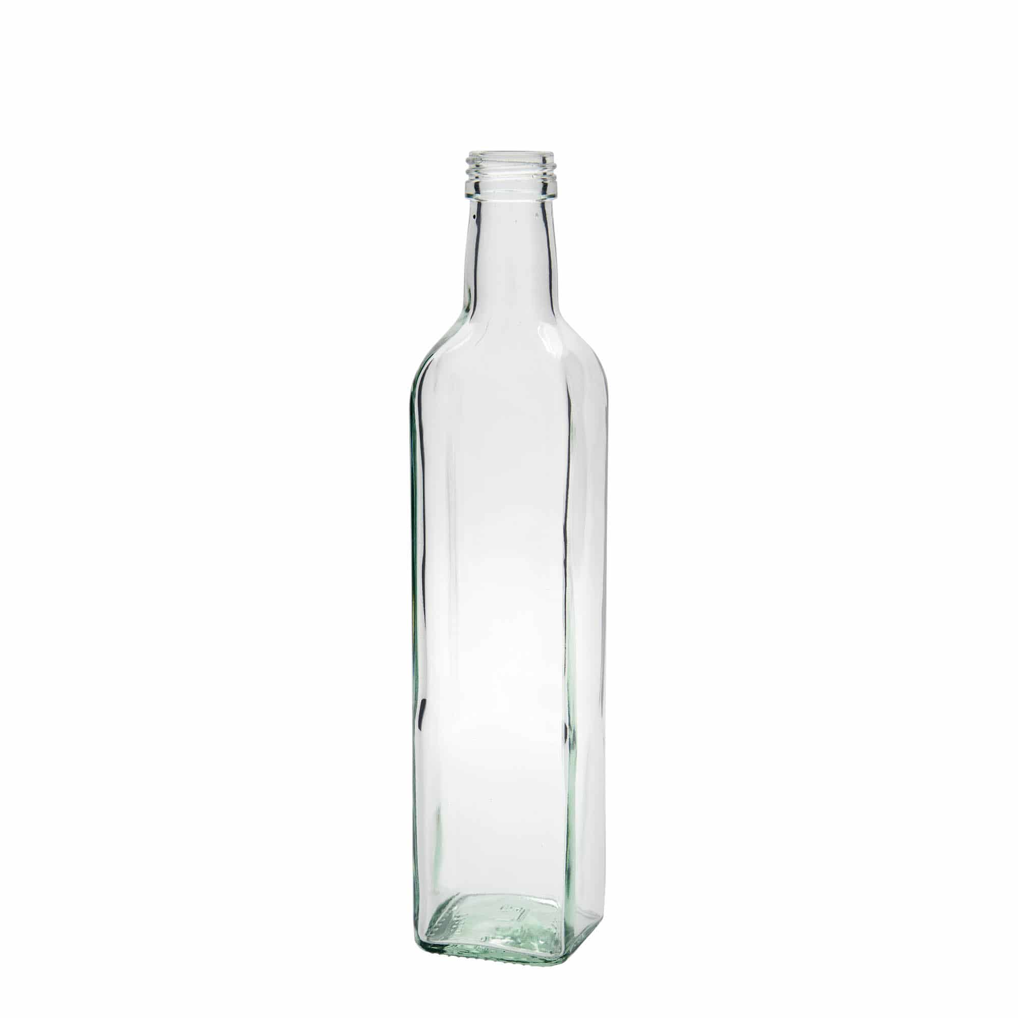 500 ml glasflaska 'Marasca', kvadratisk, mynning: PP 31,5