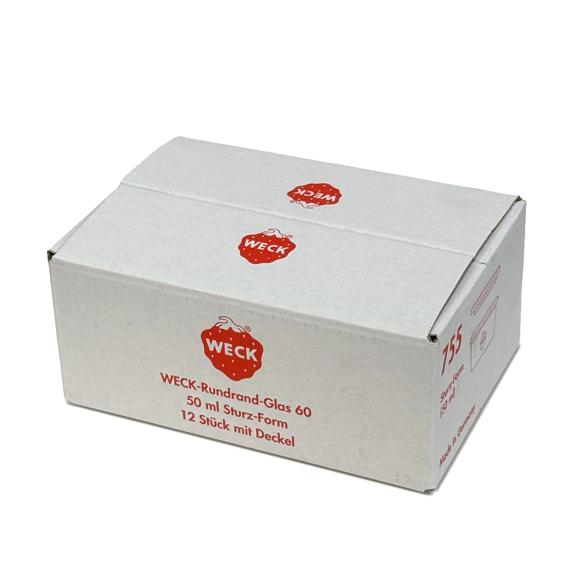 12x 50 ml WECK-störtglas med glaslock RR 60