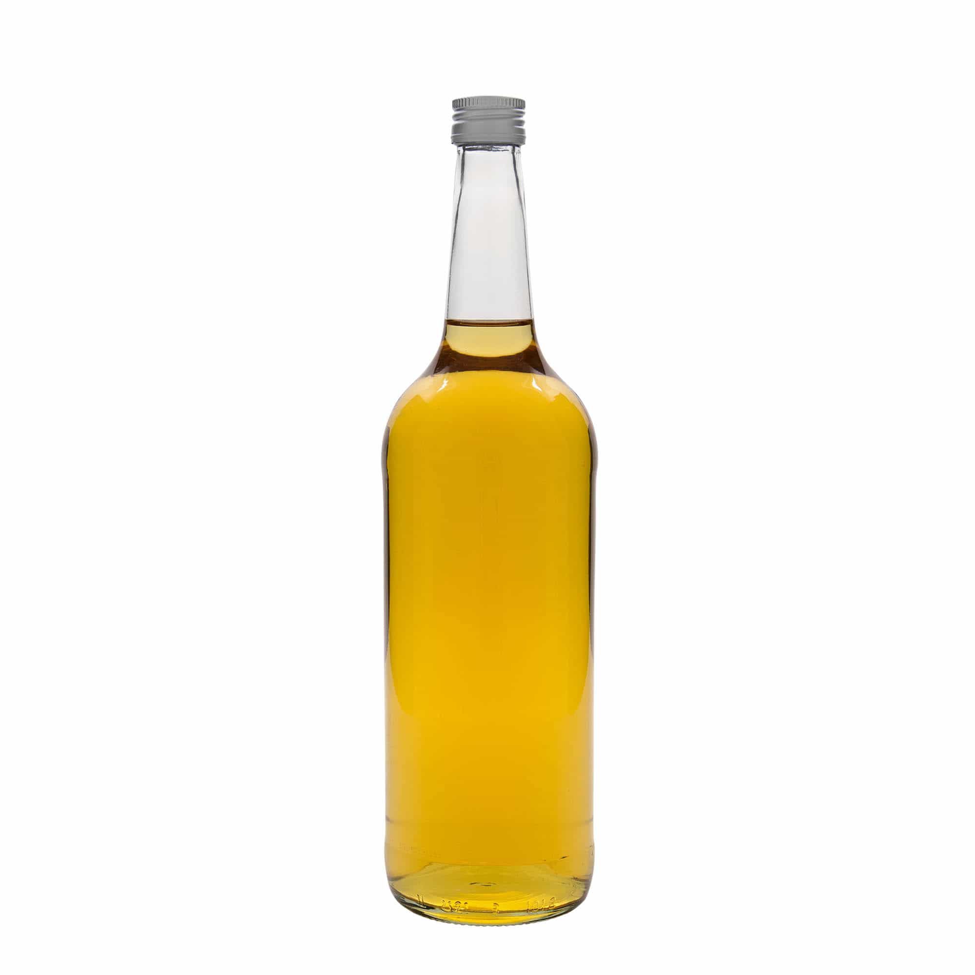 1 000 ml glasflaska rak hals, mynning: PP 28