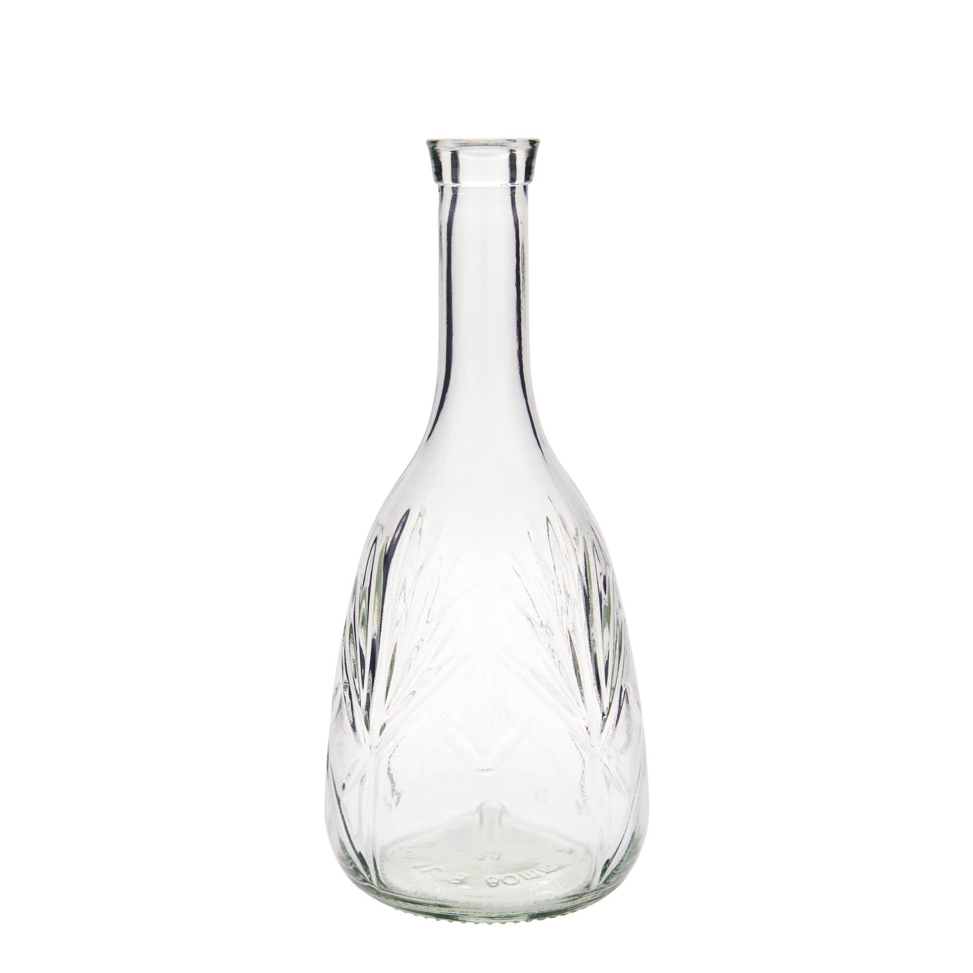 1.000 ml glasflaska 'Reliefa', öppning: kork 1.000 ml glasflaska 'Reliefa', öppning: kork