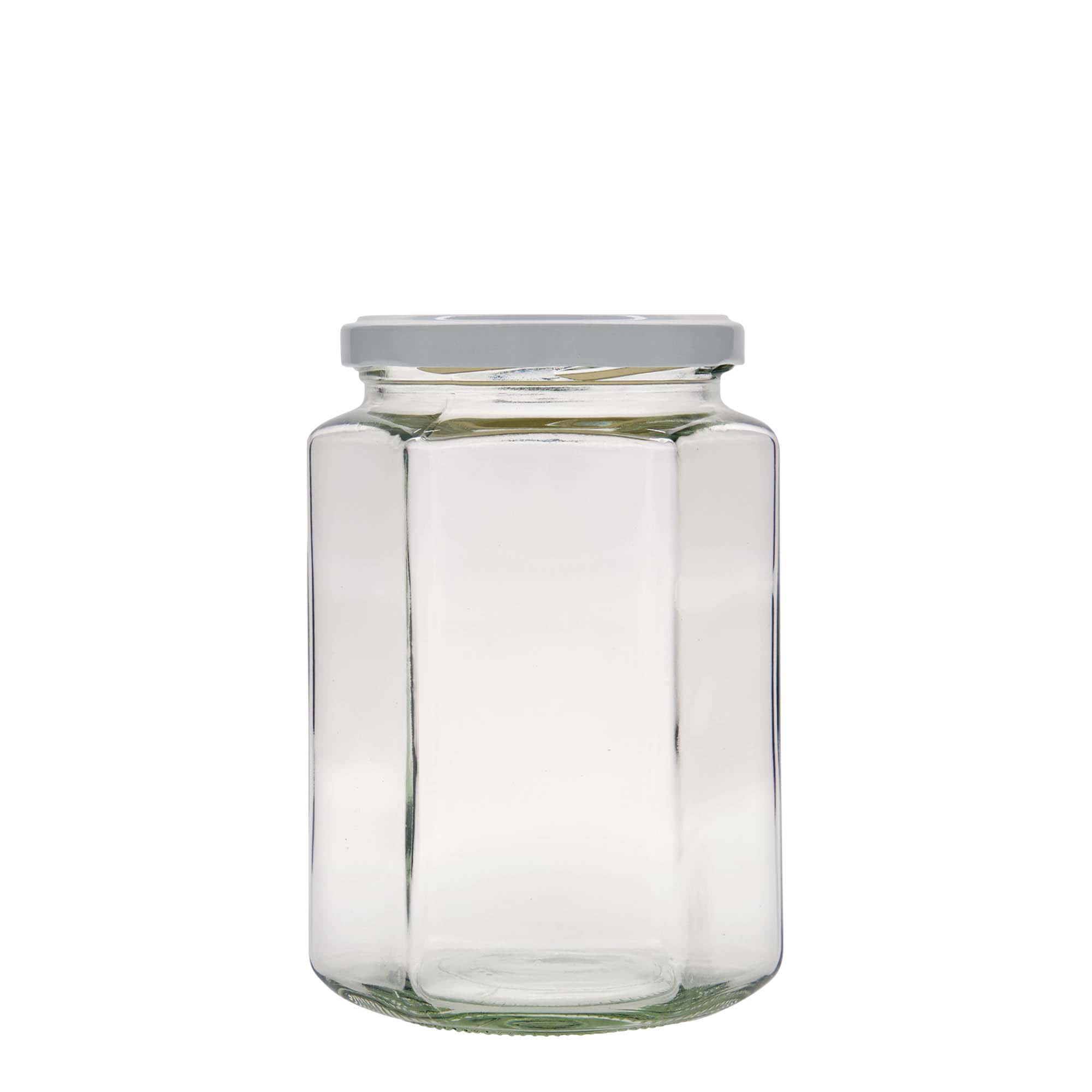 770 ml hexagonal burk, mynning: twist off (TO 82)