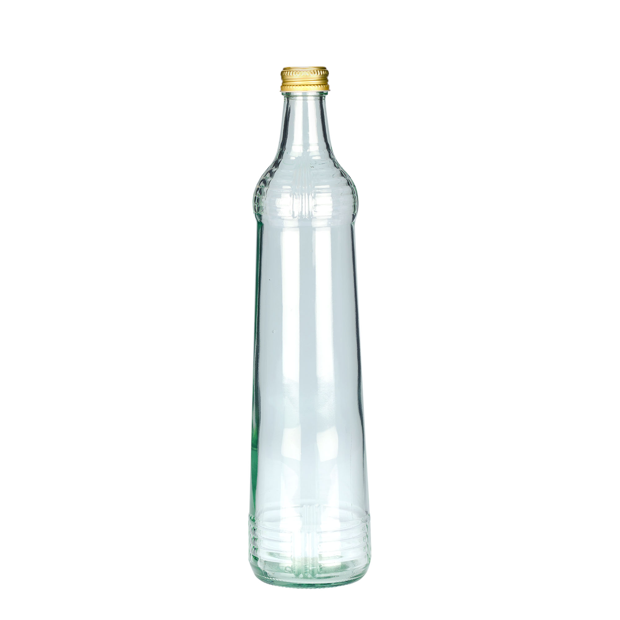 700 ml glasflaska vodka Zwiebelturm, mynning: PP 28