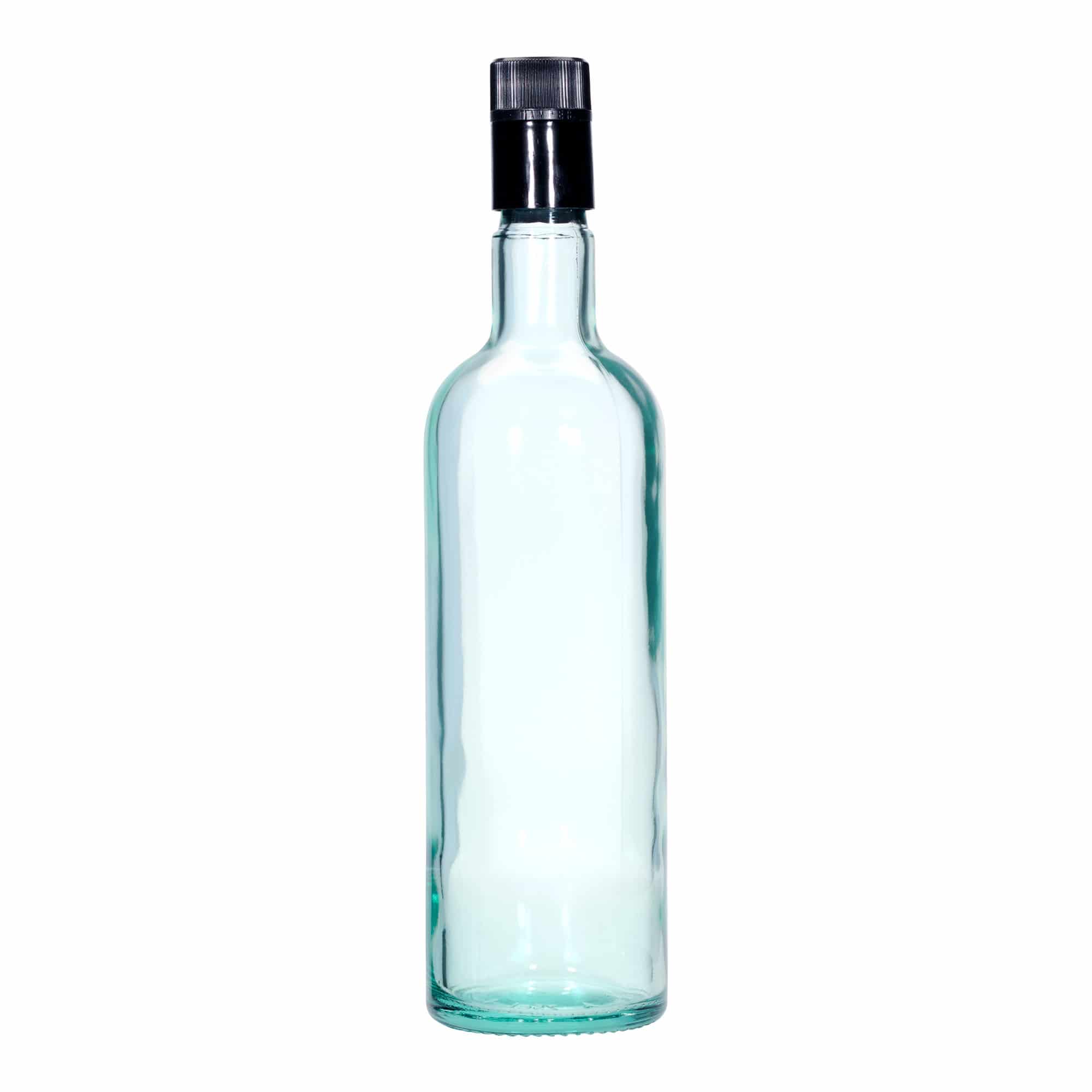 750 ml vinäger-/oljeflaska 'Willy New', glas, ljusgrön, mynning: DOP