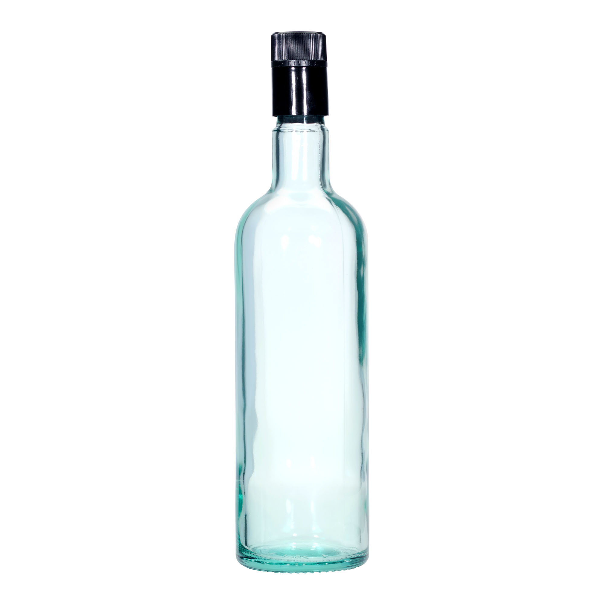 750 ml ättiks-/oljeflaska 'Willy New', glas, ljusgrön, mynning: DOP