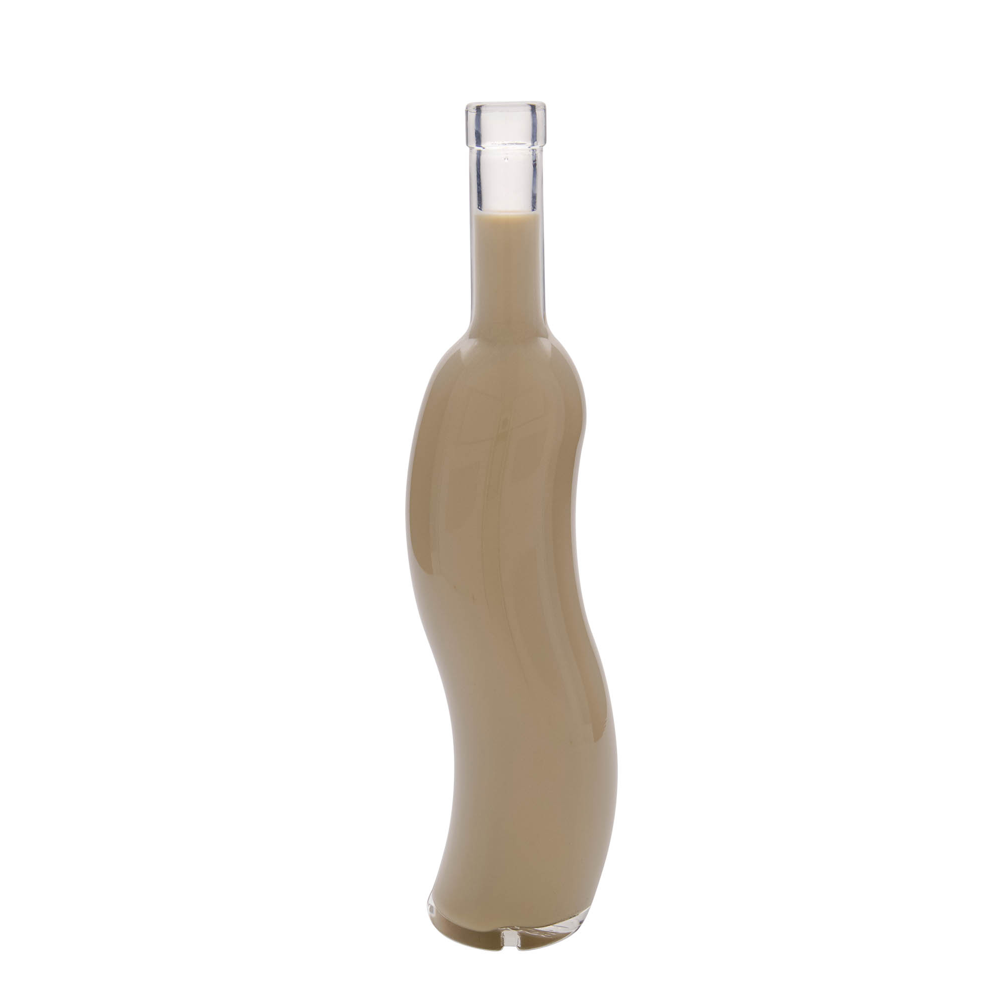 500 ml glasflaska 'La-Ola', halvrund, mynning: kork