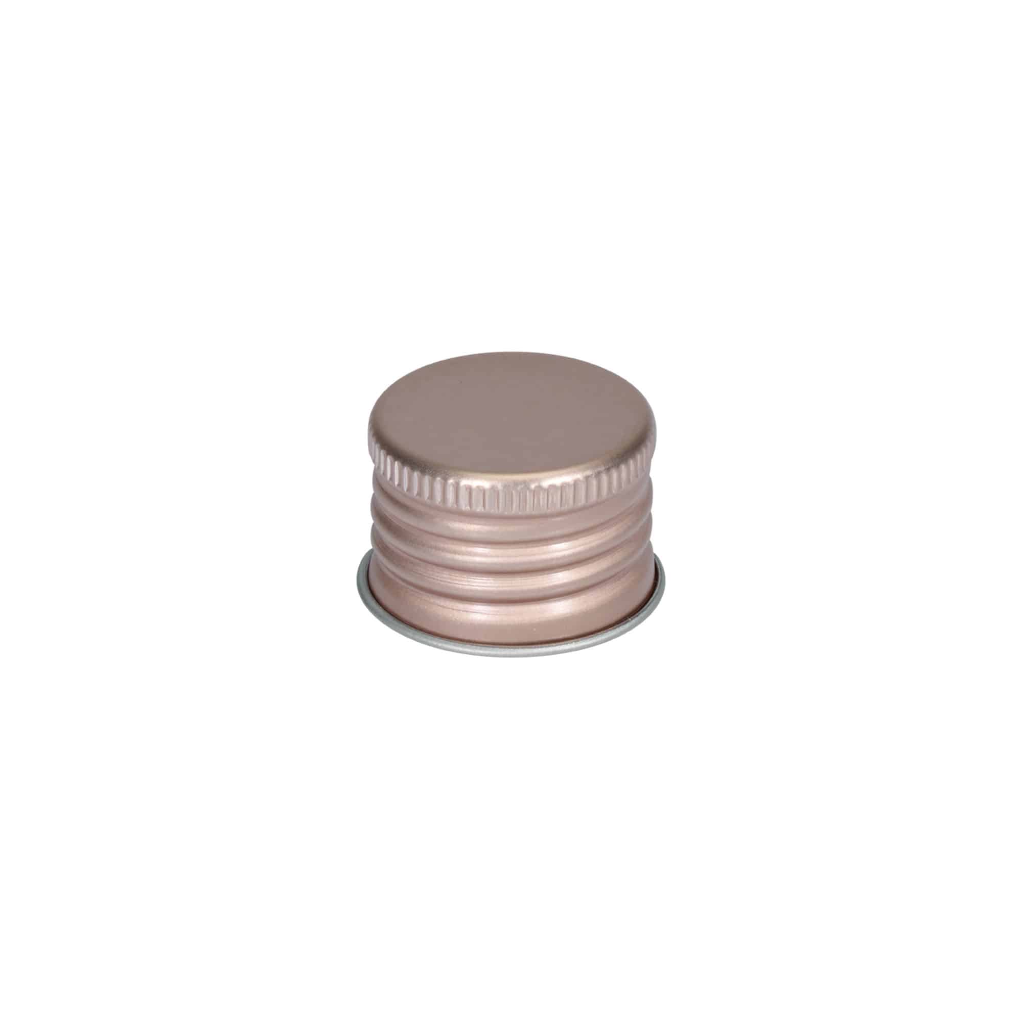 Skruvkapsel, metall, rosa, för mynning: 24/410 Skruvkapsel, metall, rosa, för mynning: 24/410
