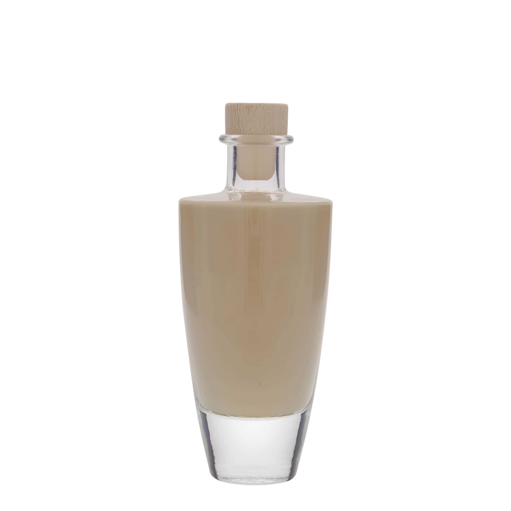 200 ml glasflaska 'Vanessa', oval, mynning: kork