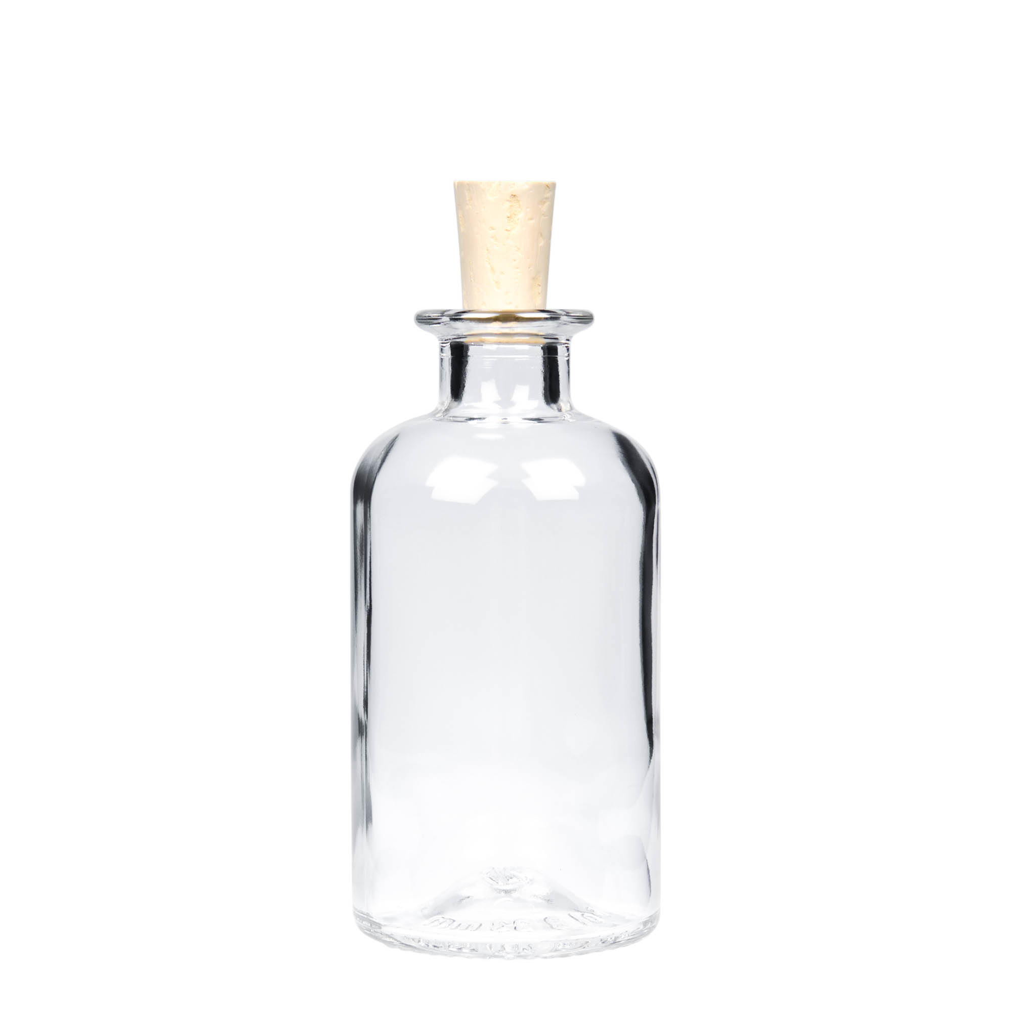 250 ml glasflaska apotekare, öppning: kork