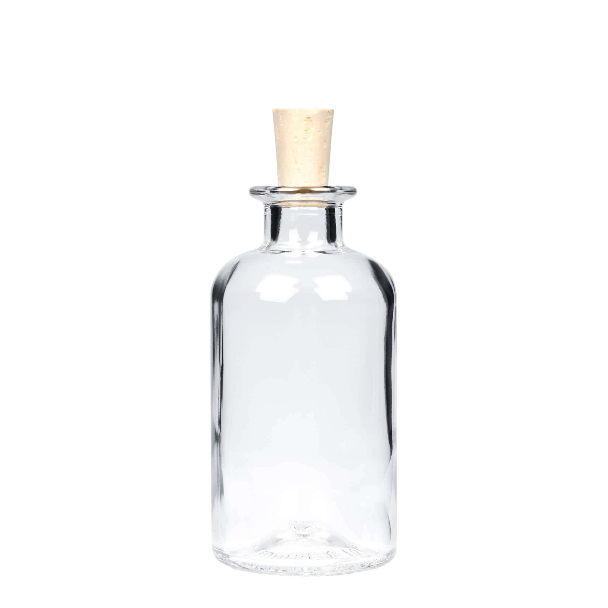 250 ml glasflaska apotekare, öppning: kork