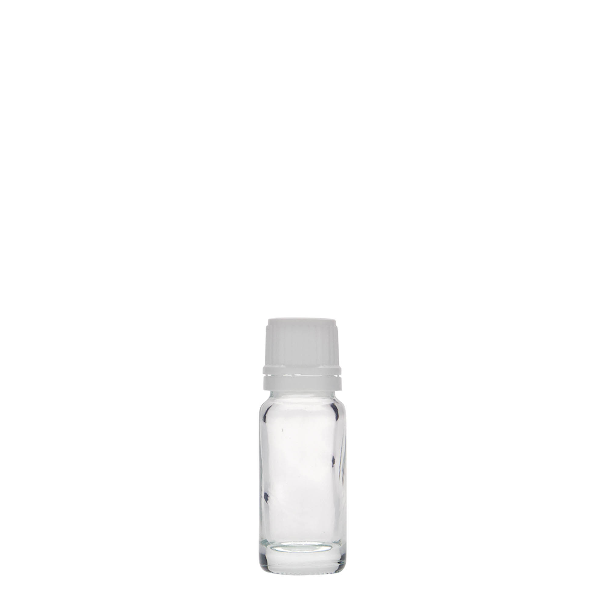 10 ml medicinflaska, glas, mynning: DIN 18