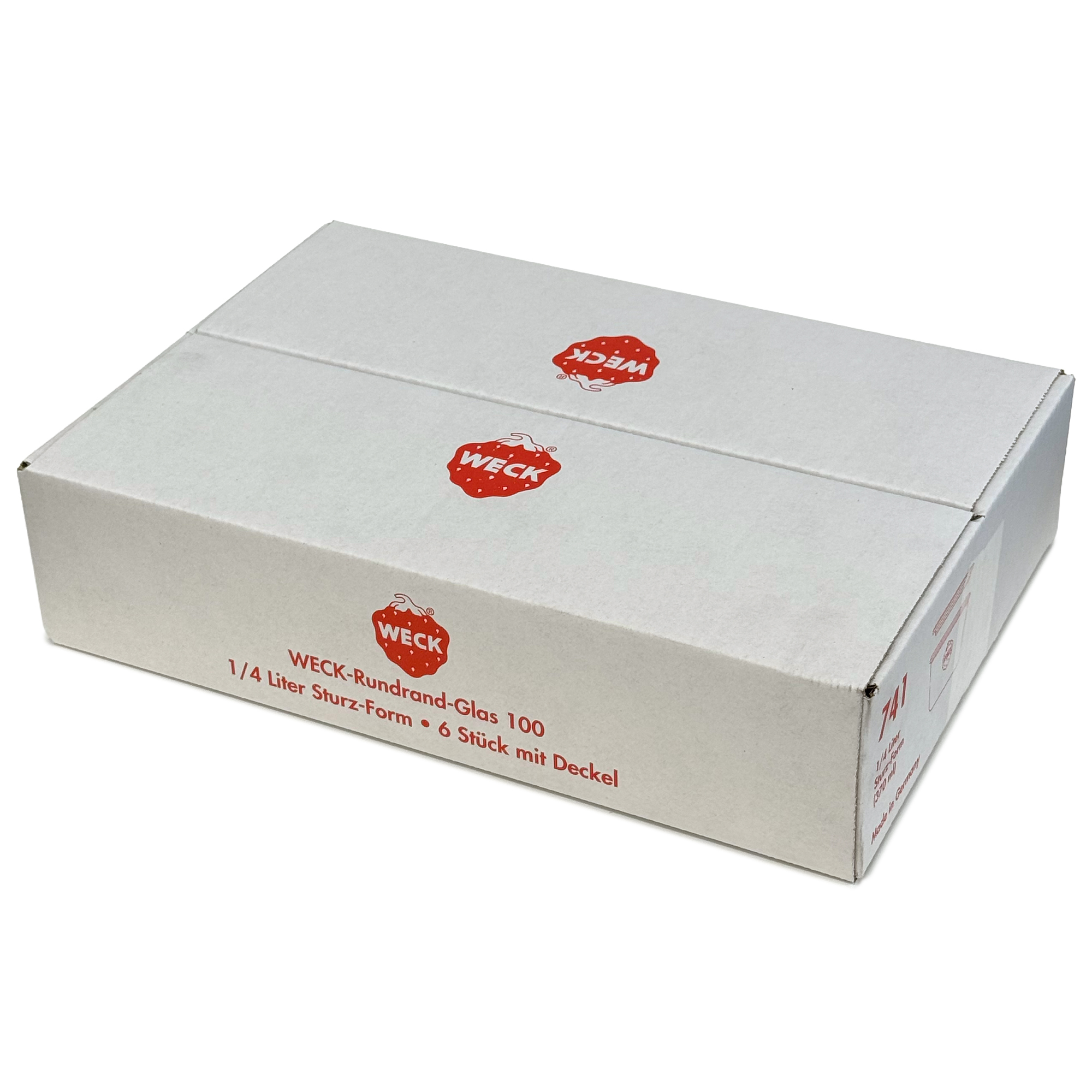 6x 370 ml WECK-störtglas med glaslock RR 100
