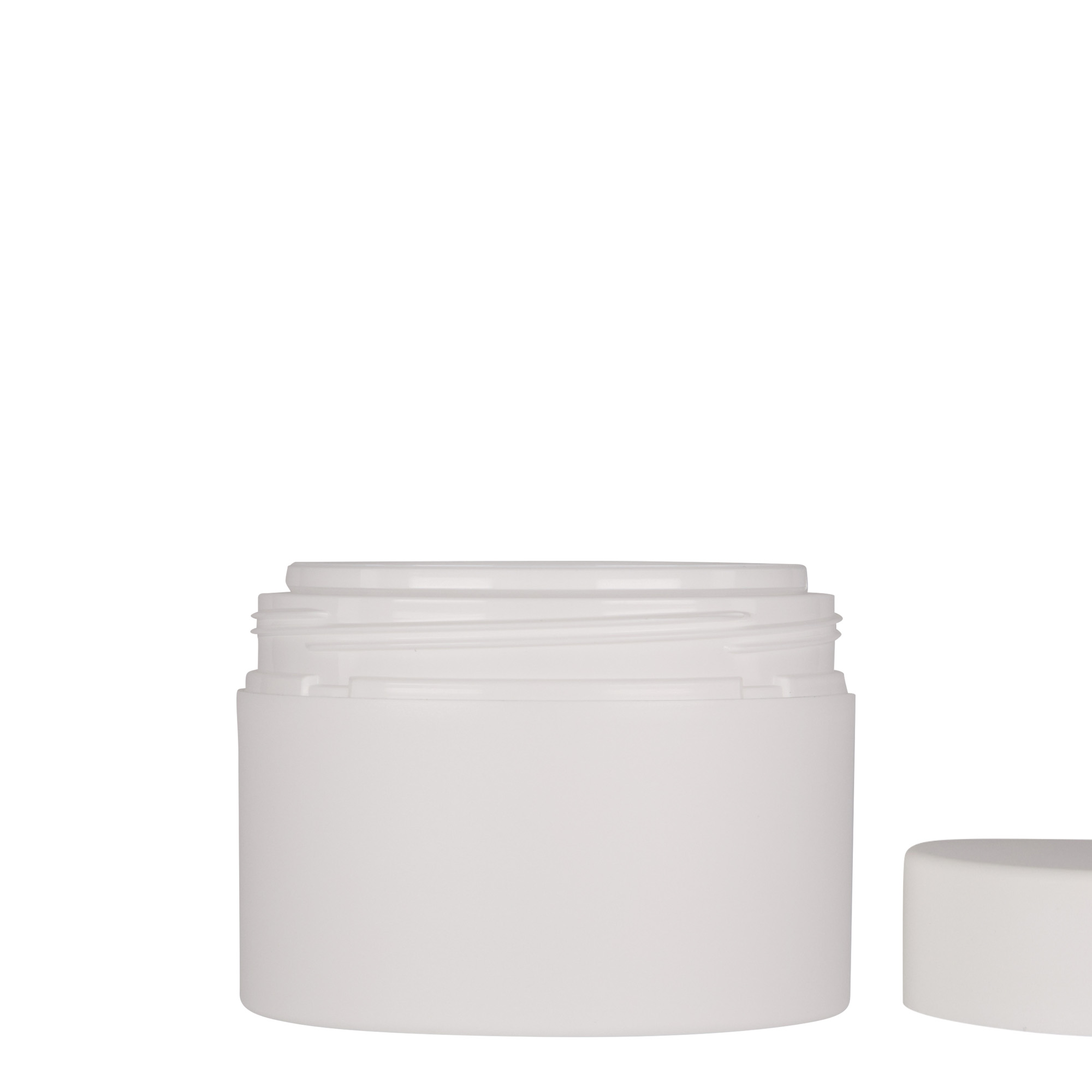 250 ml plastburk 'Antonella', PP, vit, öppning: skruvlock