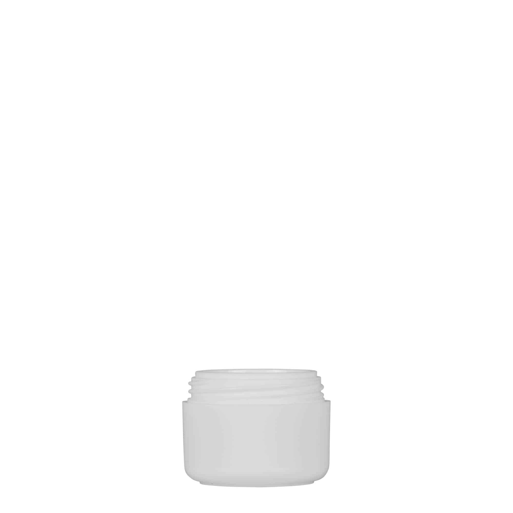 5 ml plastburk 'Bianca', PP, vit, öppning: skruvlock