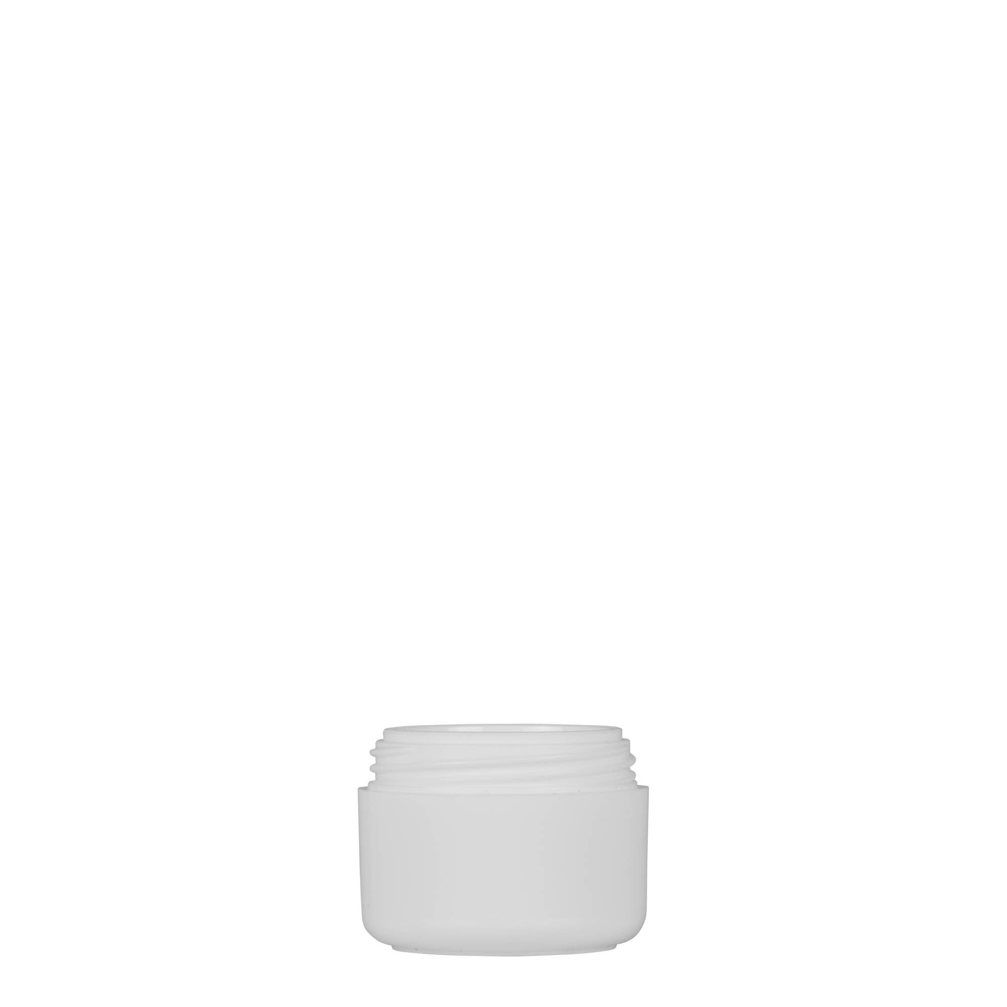 5 ml plastburk 'Bianca', PP, vit, öppning: skruvlock