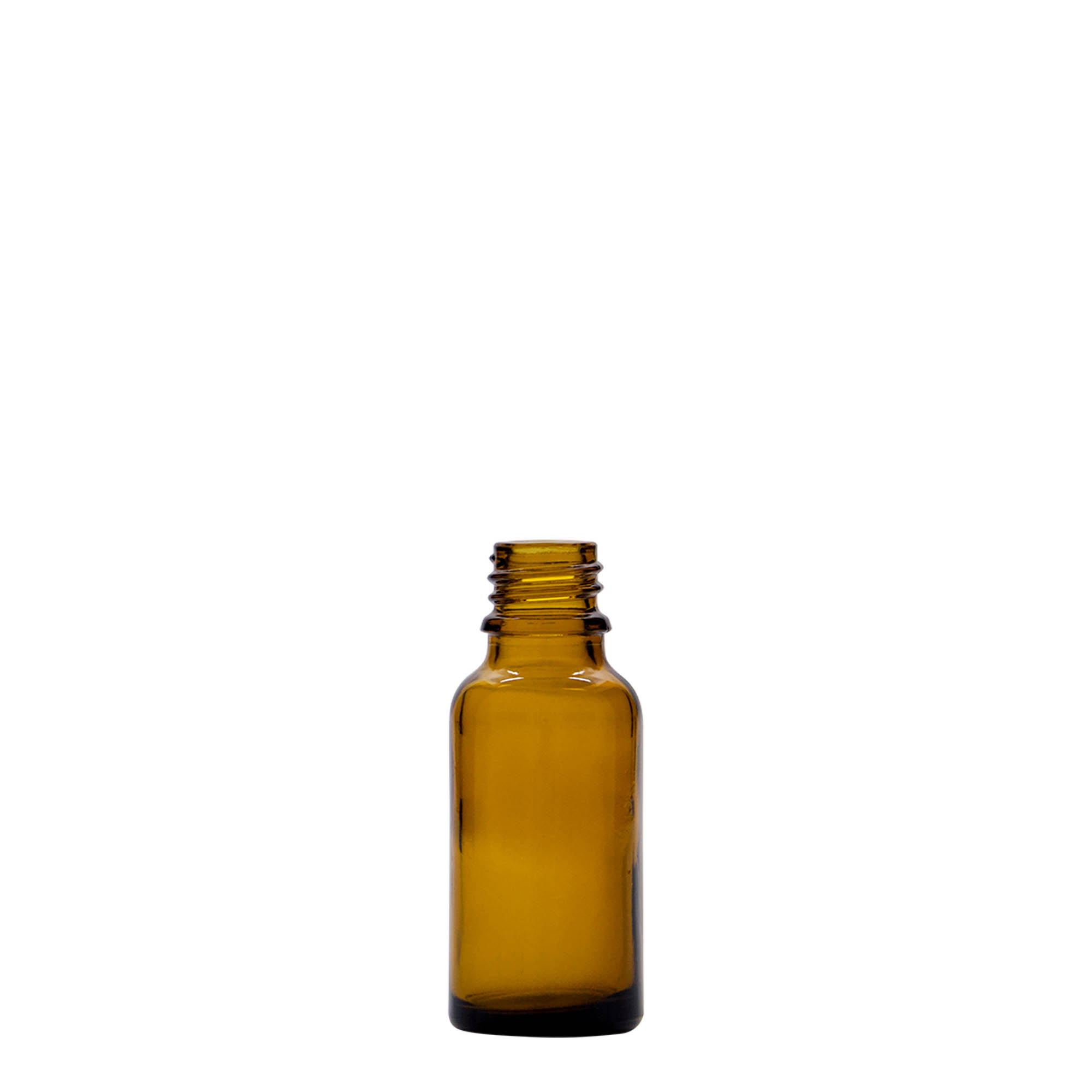 20 ml medicinflaska, glas, brun, mynning: DIN 18 20 ml medicinflaska, glas, brun, mynning: DIN 18