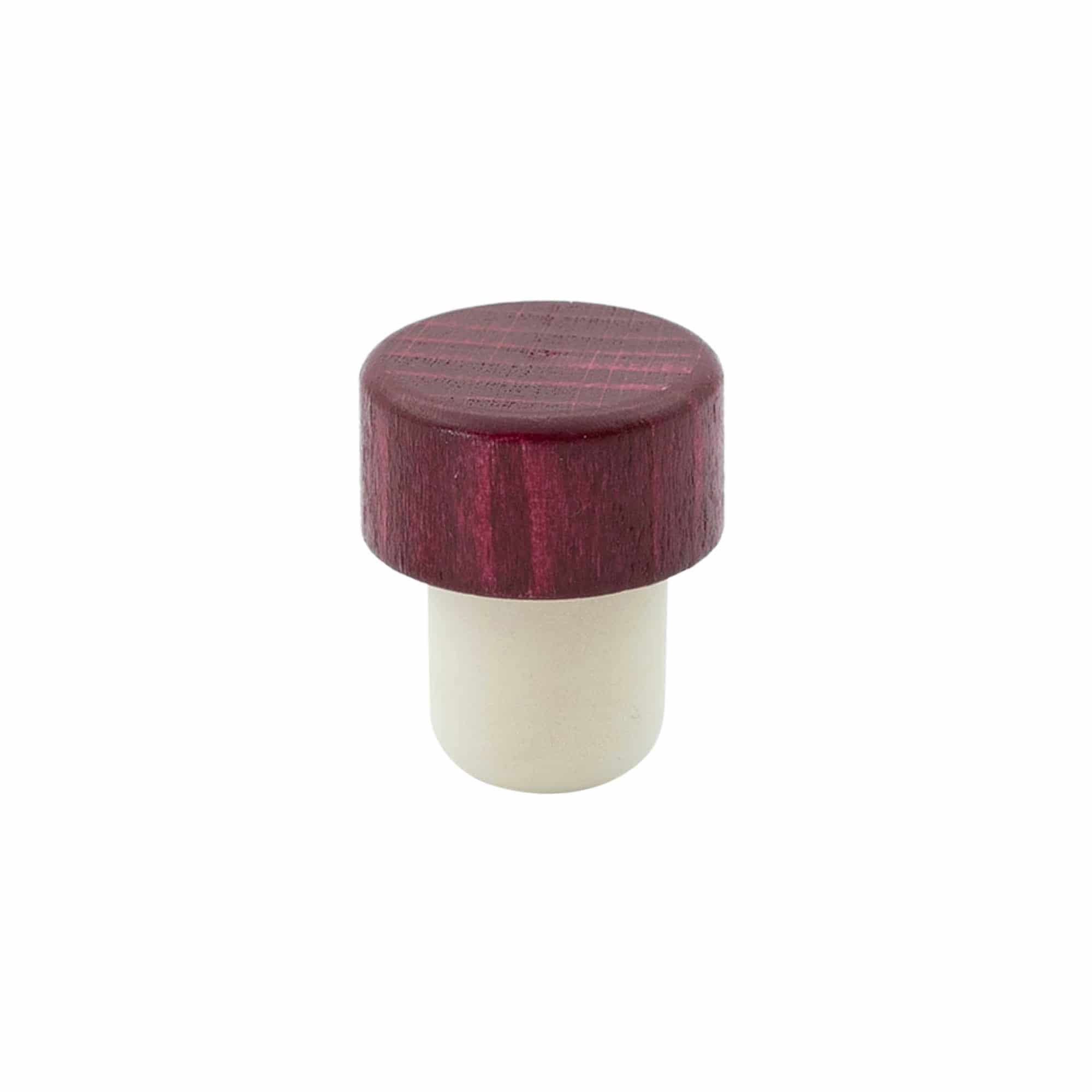 Greppkork 19 mm, trä/plast, bordeauxröd, för mynning: kork Greppkork 19 mm, trä/plast, bordeauxröd, för mynning: kork