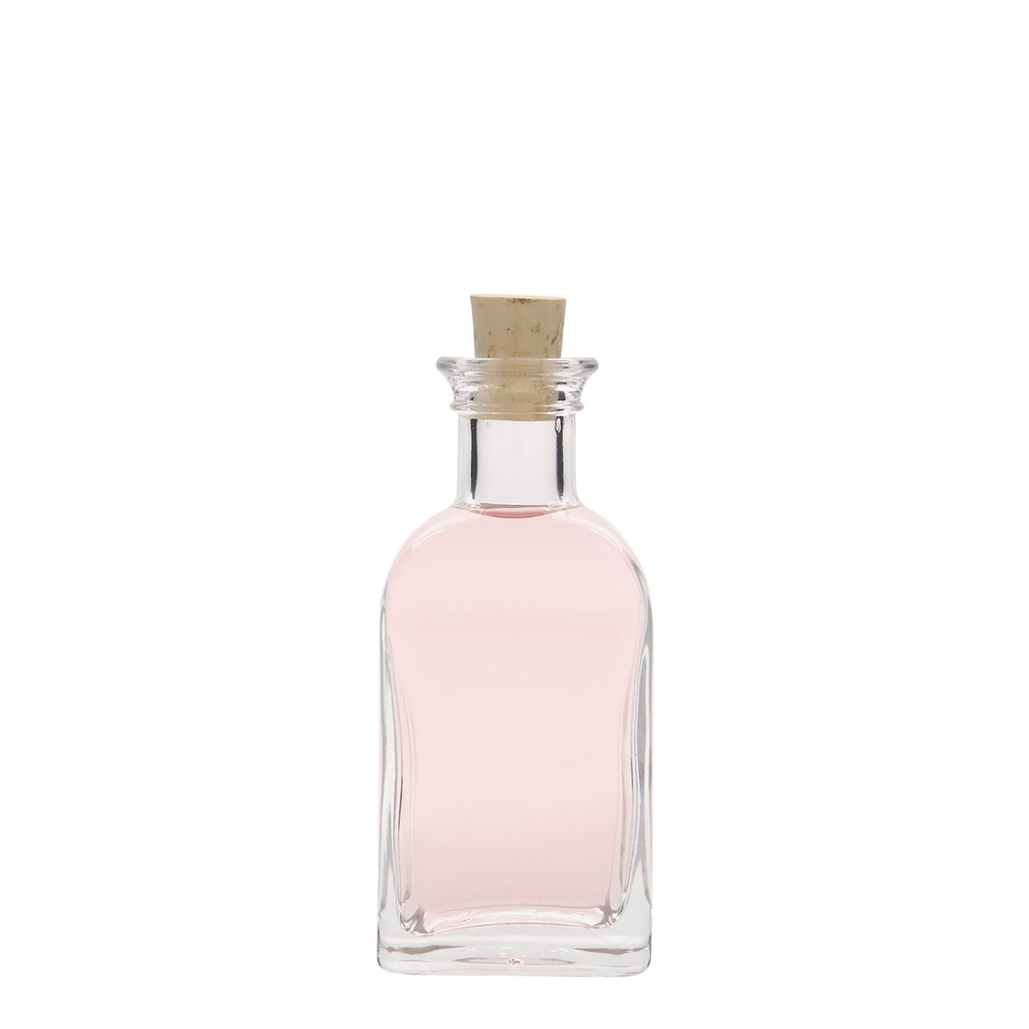 100 ml glasflaska Apotekar Carré, kvadratisk, öppning: kork 100 ml glasflaska Apotekar Carré, kvadratisk, öppning: kork