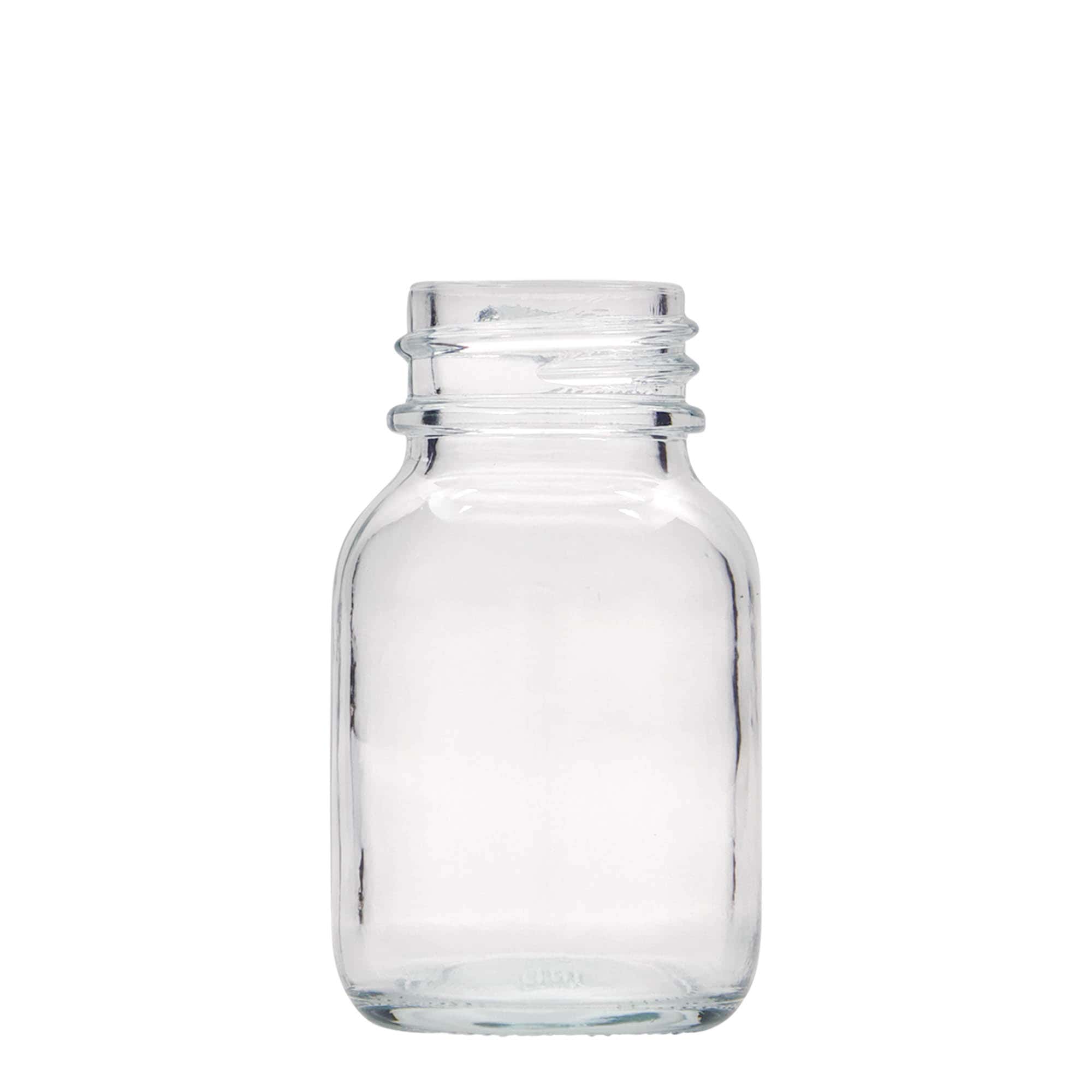 50 ml burk med bred hals, mynning: DIN 32