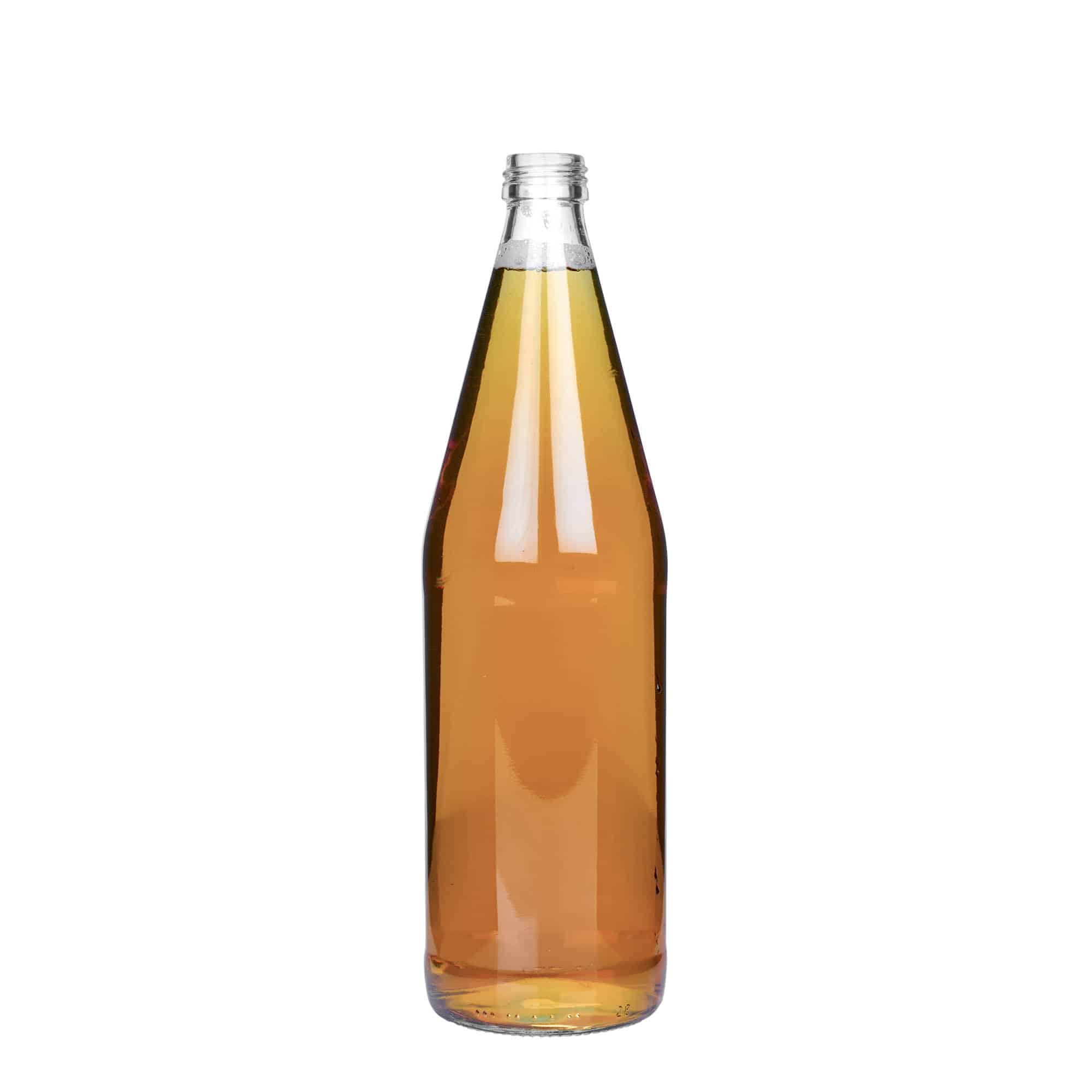 750 ml universalflaska morotsform, glas, öppning: PP 28