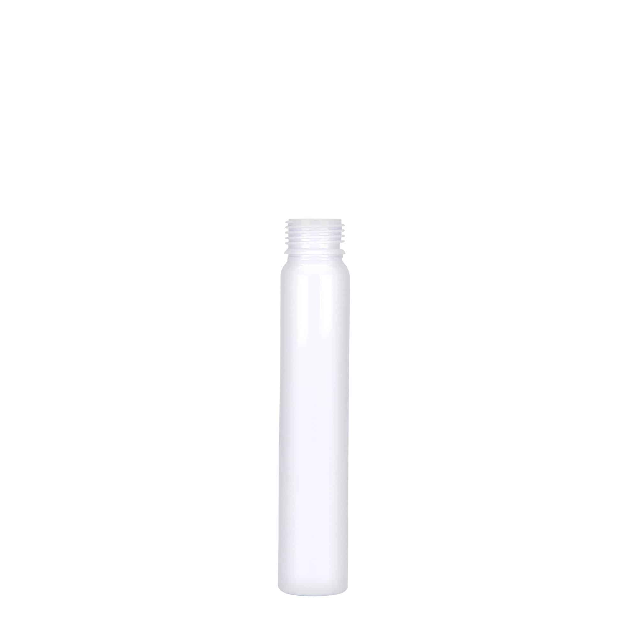 25 ml PET-rör, plast, vit, öppning: skruvlock