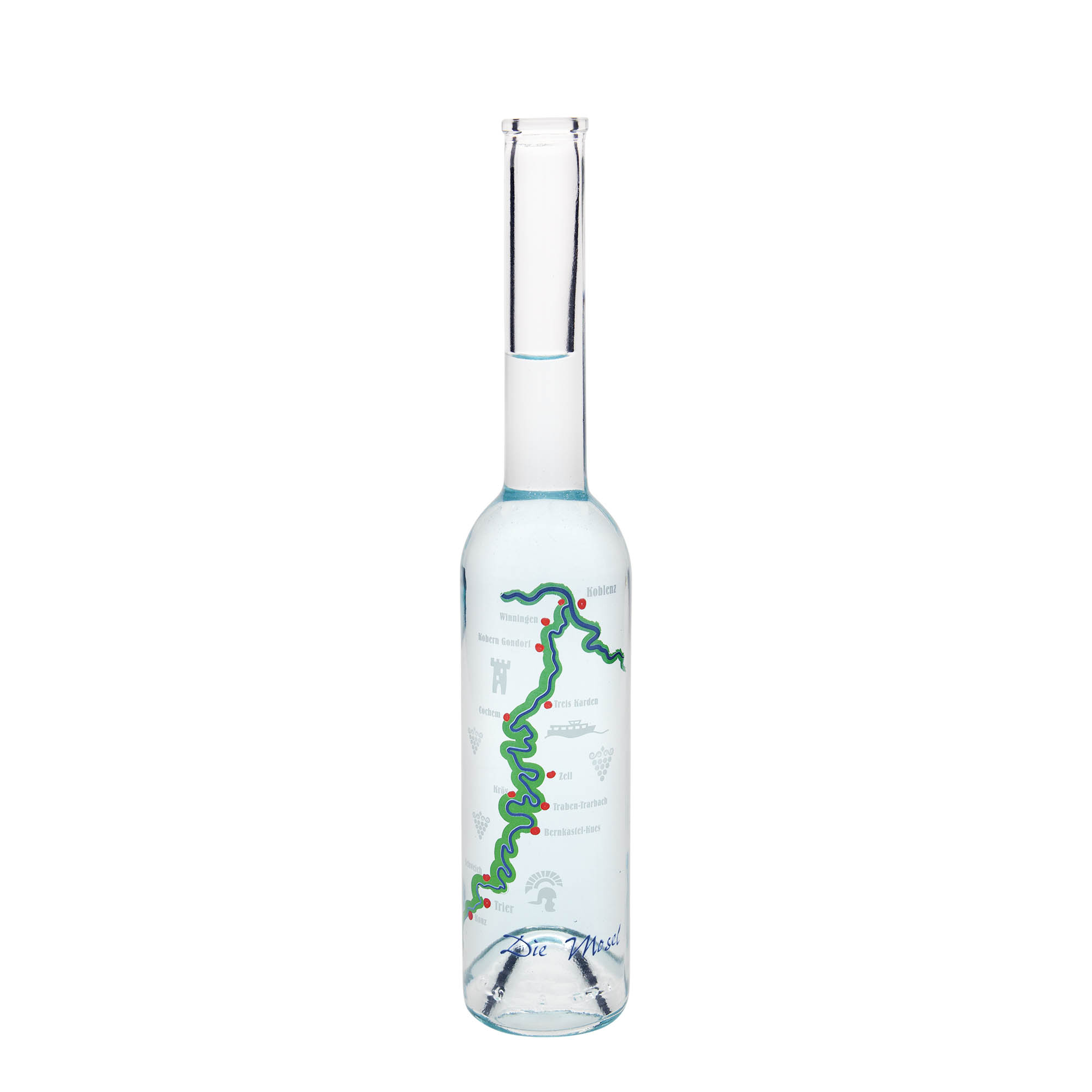 350 ml glasflaska 'Opera', motiv: Mosel, mynning: kork