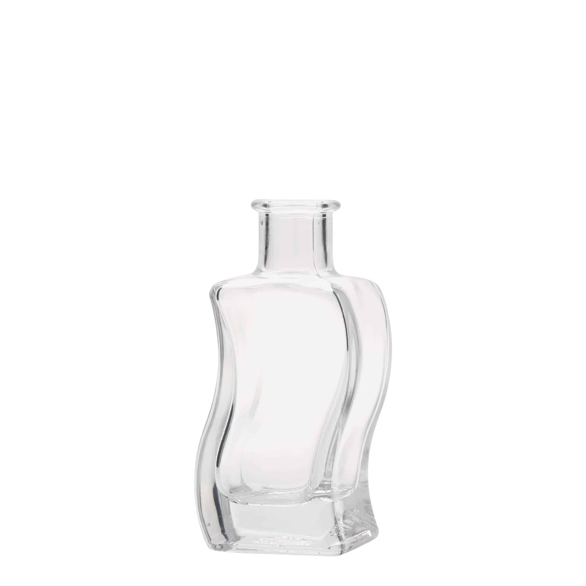 100 ml glasflaska 'Våg', fyrkantig, öppning: kork
