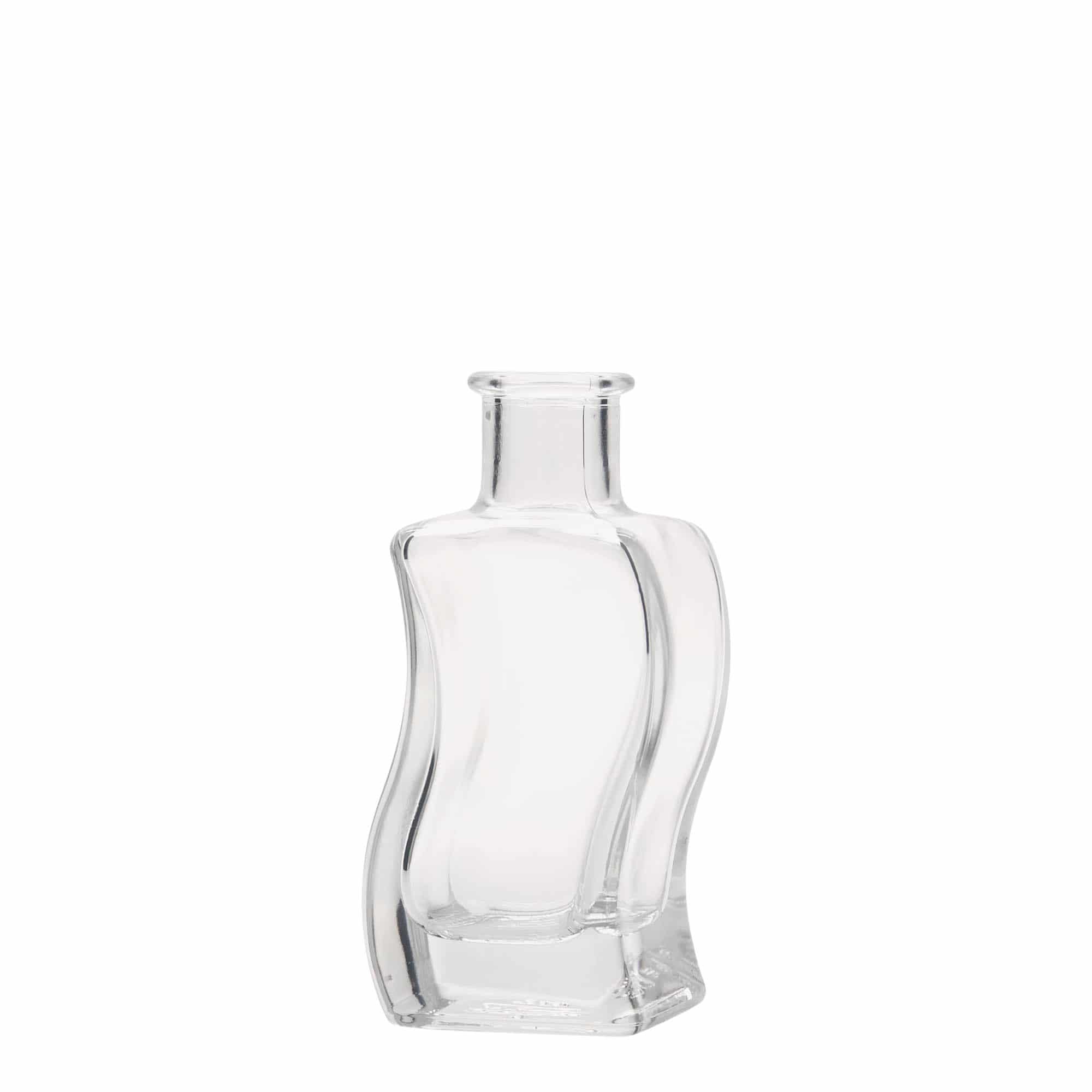 100 ml glasflaska 'Våg', fyrkantig, öppning: kork