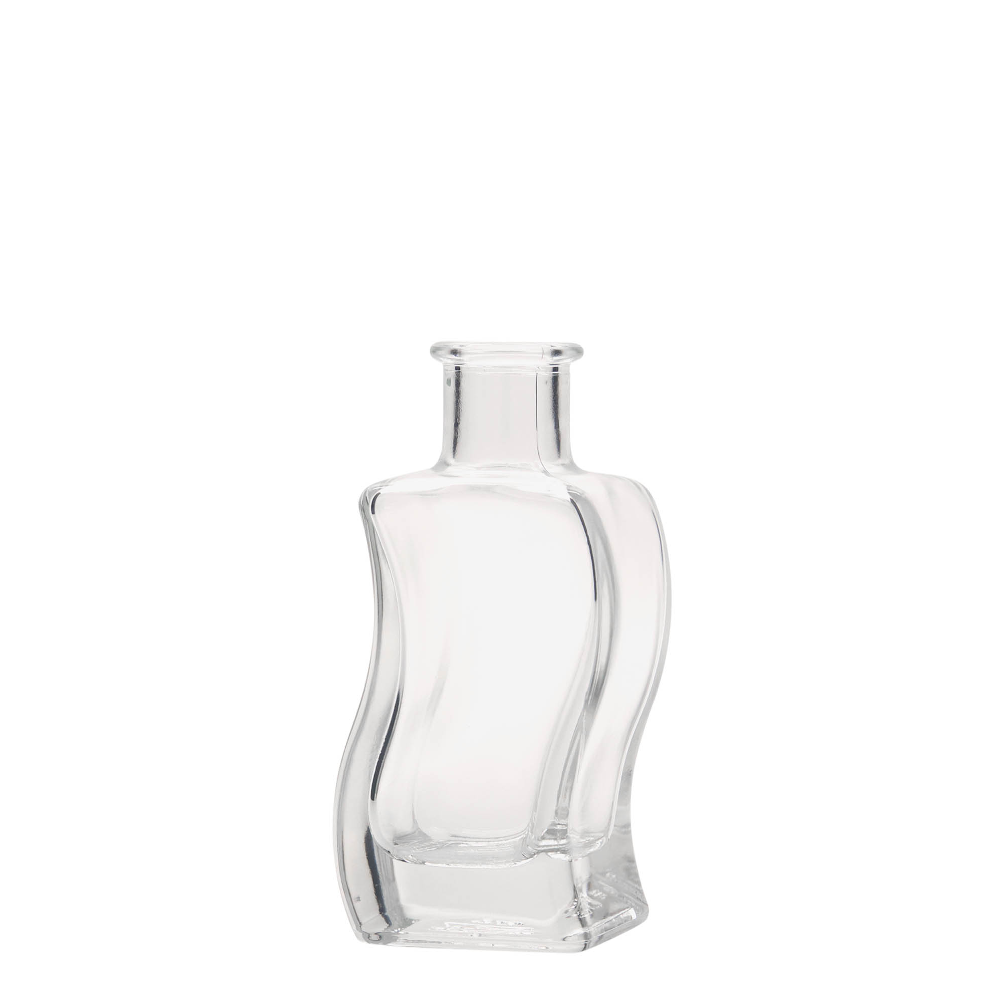 100 ml glasflaska 'Våg', fyrkantig, öppning: kork