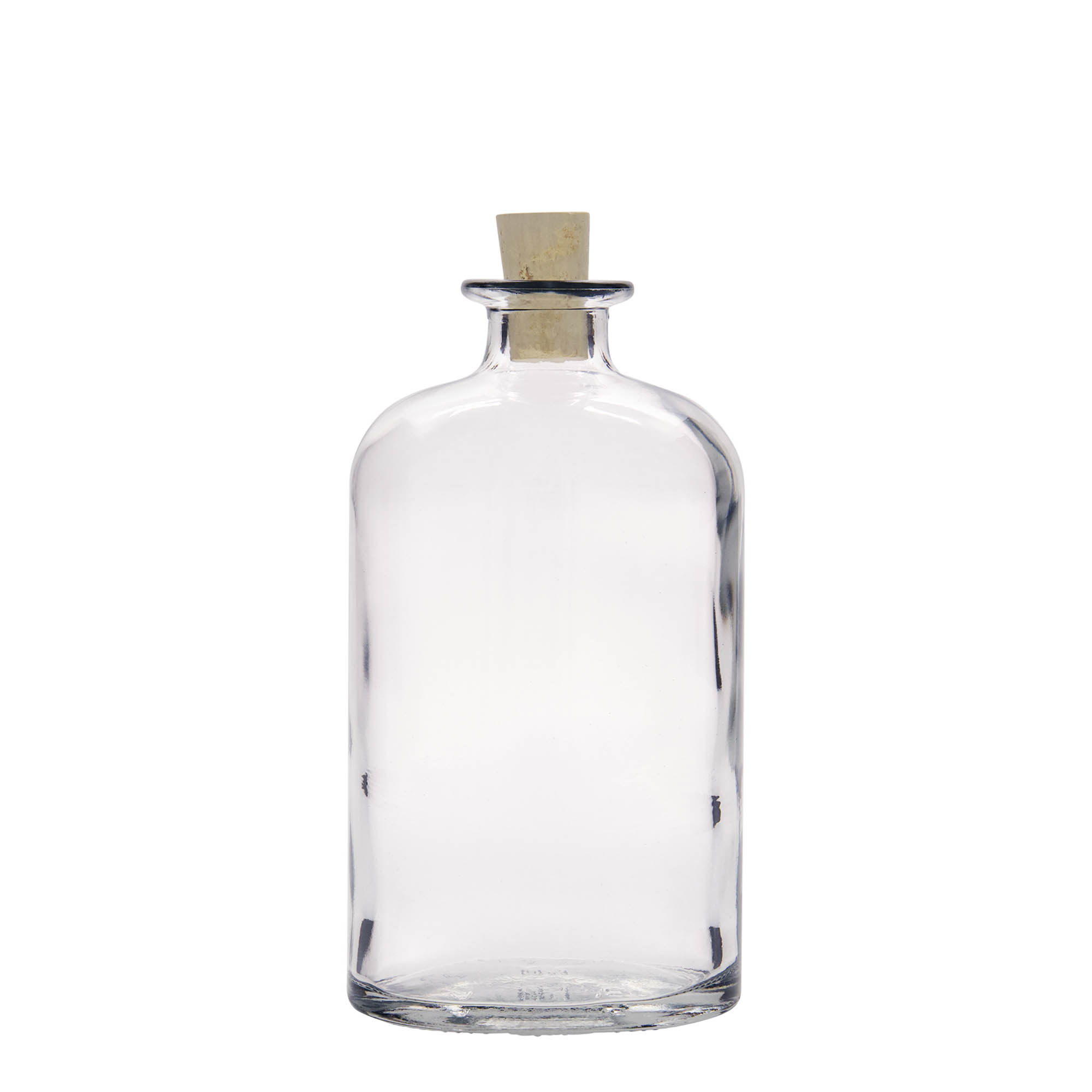 500 ml glasflaska 'Dundee', oval, öppning: kork