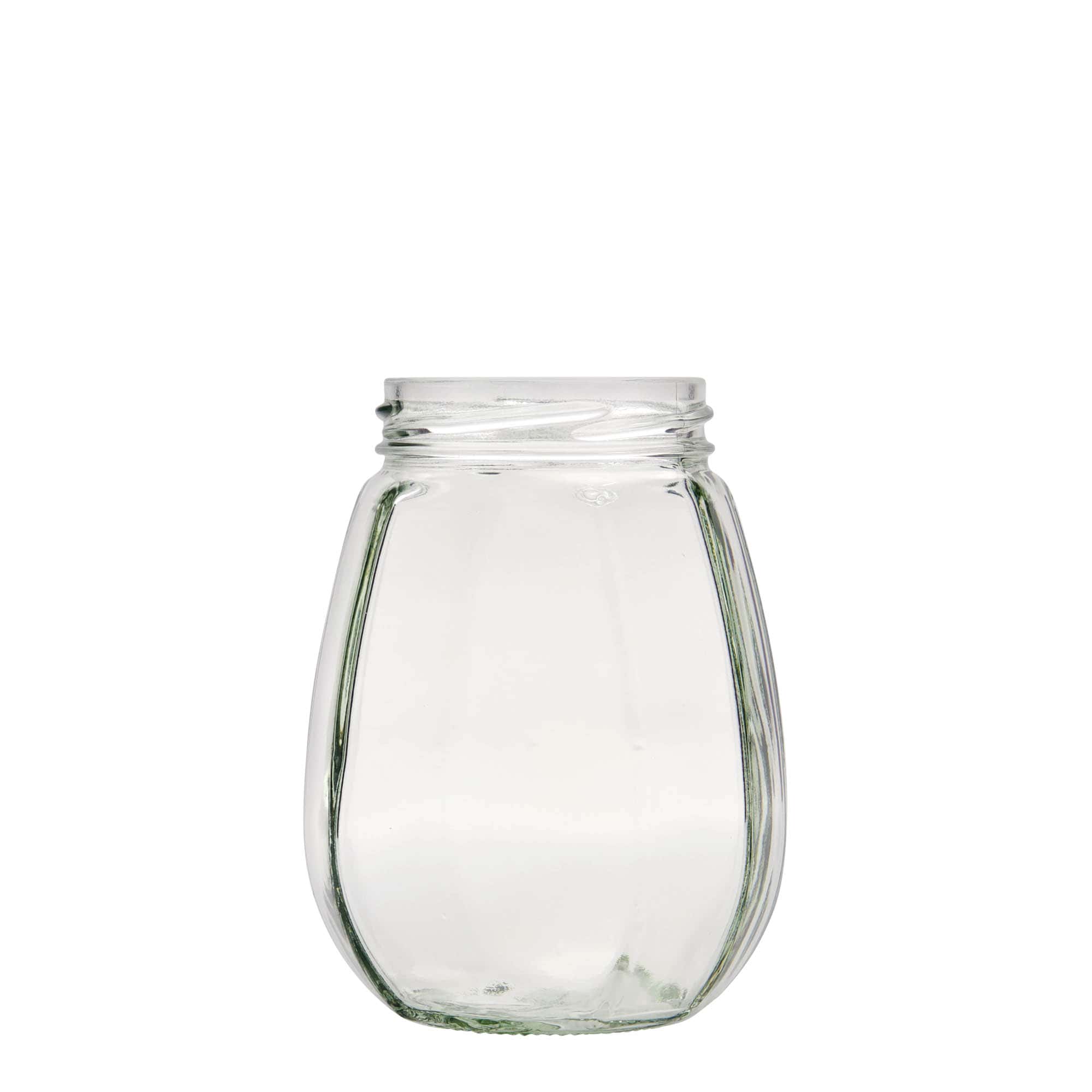 385 ml dekorglas, sexkantig, mynning: twist off (TO 63)
