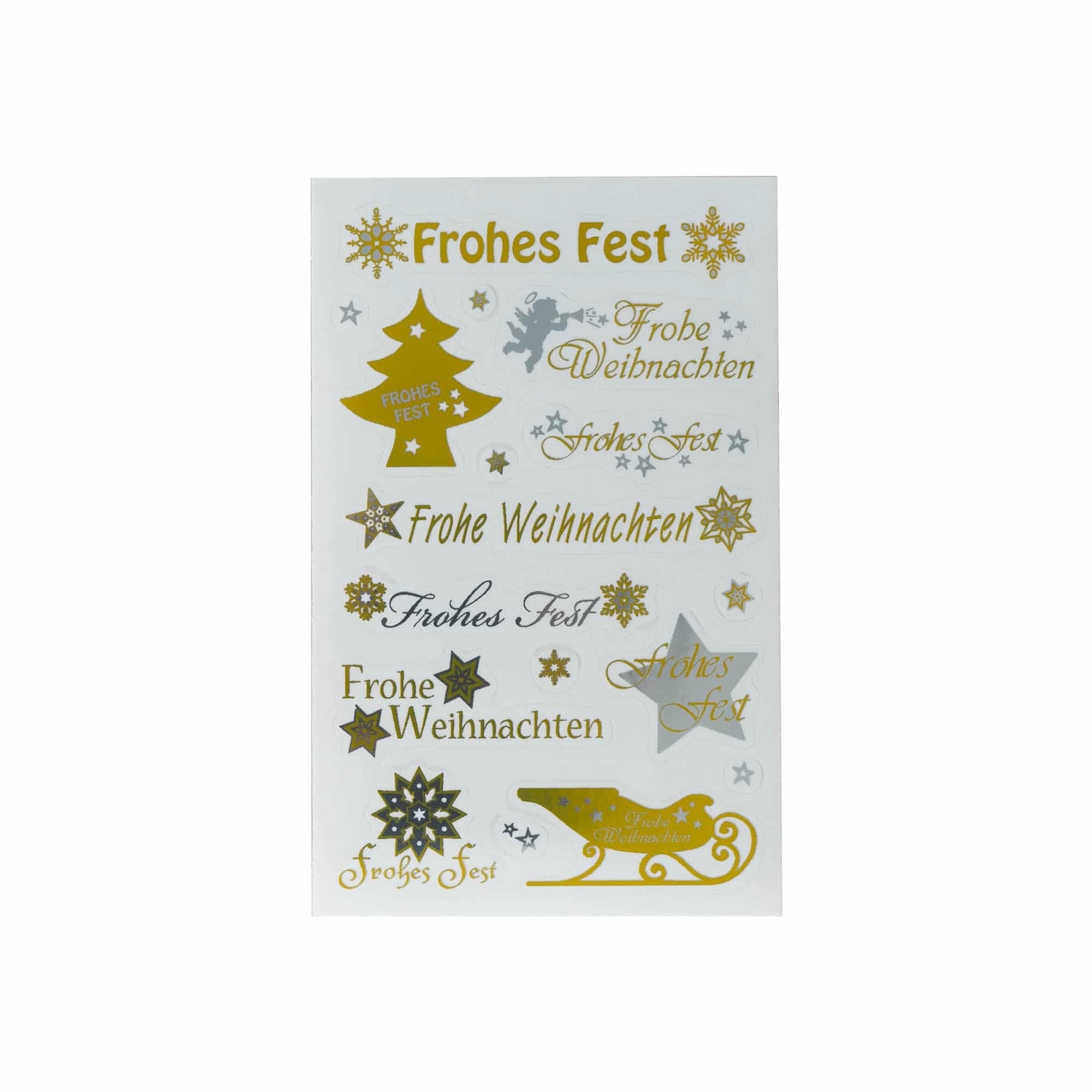 Zweckform Klistermärken 'Jul', papper, guld-silver