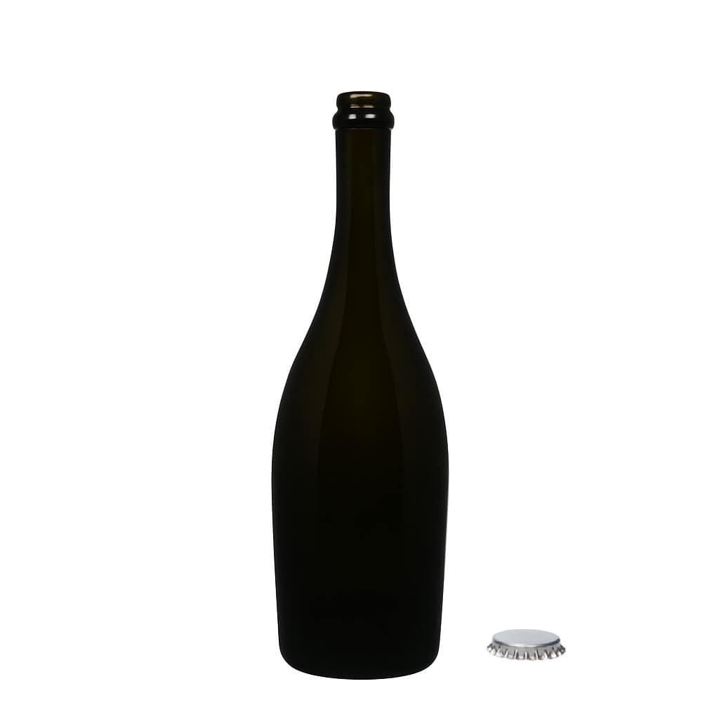 750 ml sektflaska 'Carmen', glas, antikgrön, öppning: kapsyl
