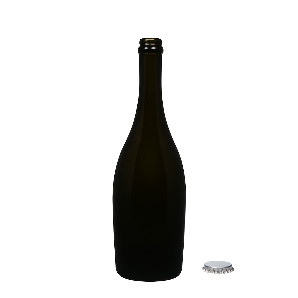 750 ml sektflaska 'Carmen', glas, antikgrön, öppning: kapsyl