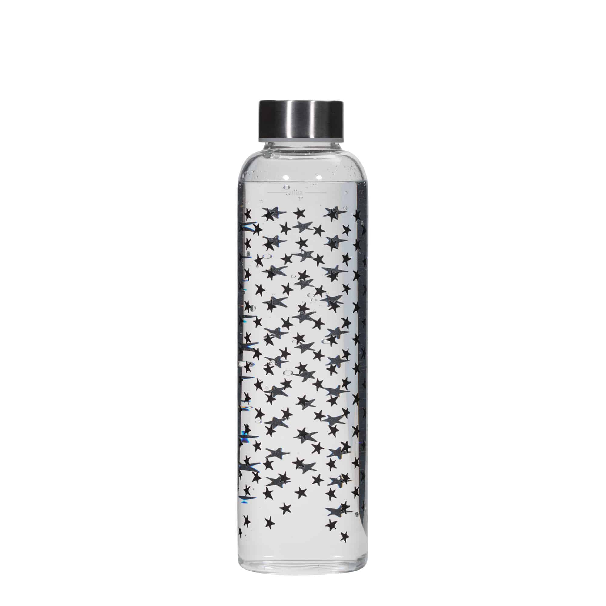 500 ml vattenflaska 'Perseus - Svarta stjärnor', öppning: skruvlock
