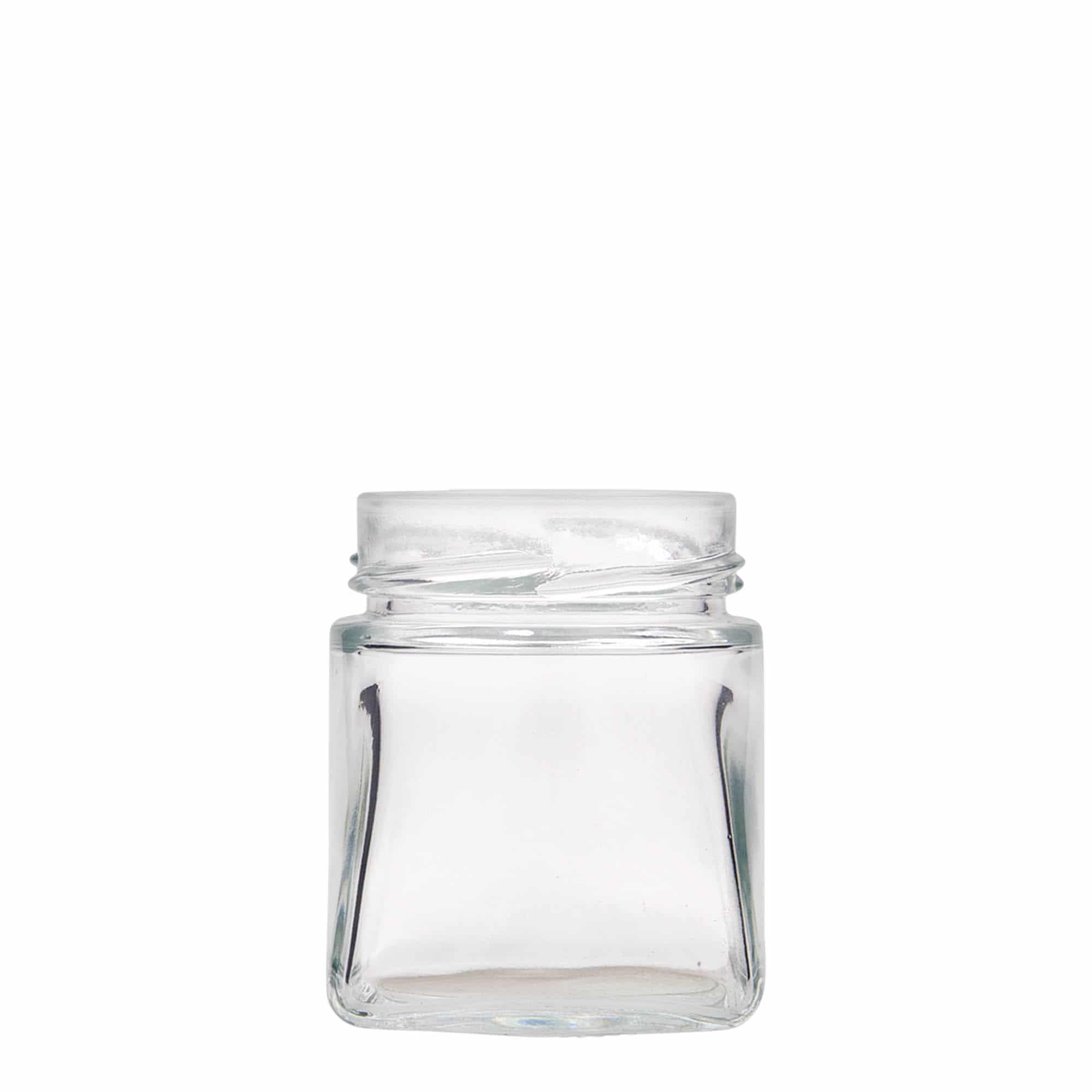 212 ml fyrkantig burk 'Luxor', mynning: djupt twist off (DTO 63)