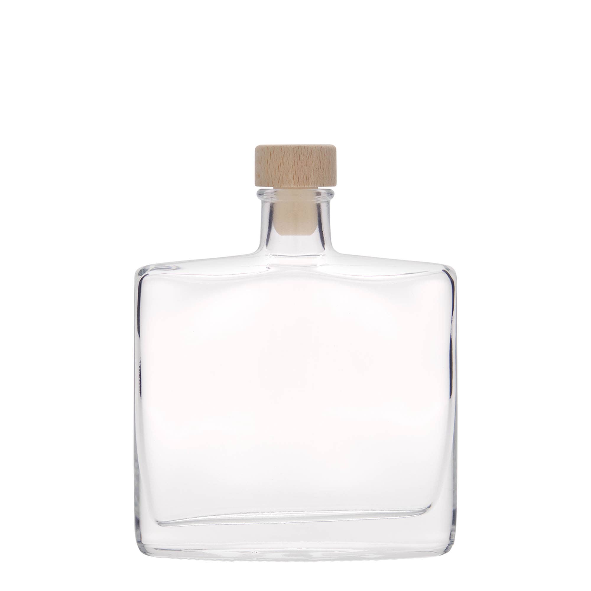 200 ml glasflaska 'Zorbas', oval, öppning: kork