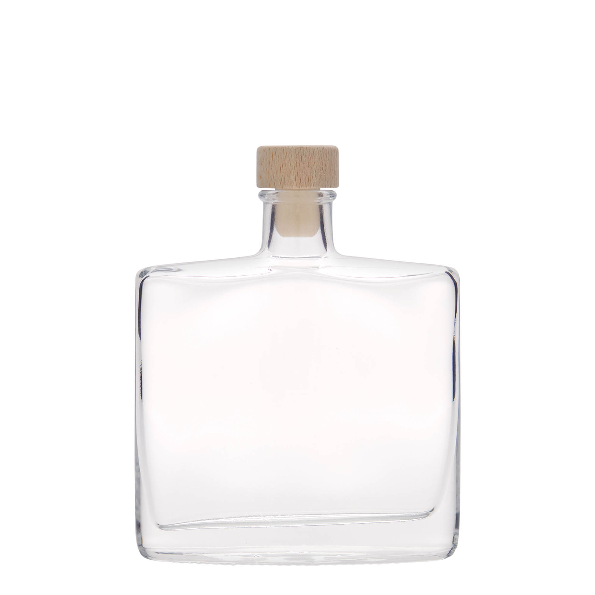 200 ml glasflaska 'Zorbas', oval, öppning: kork