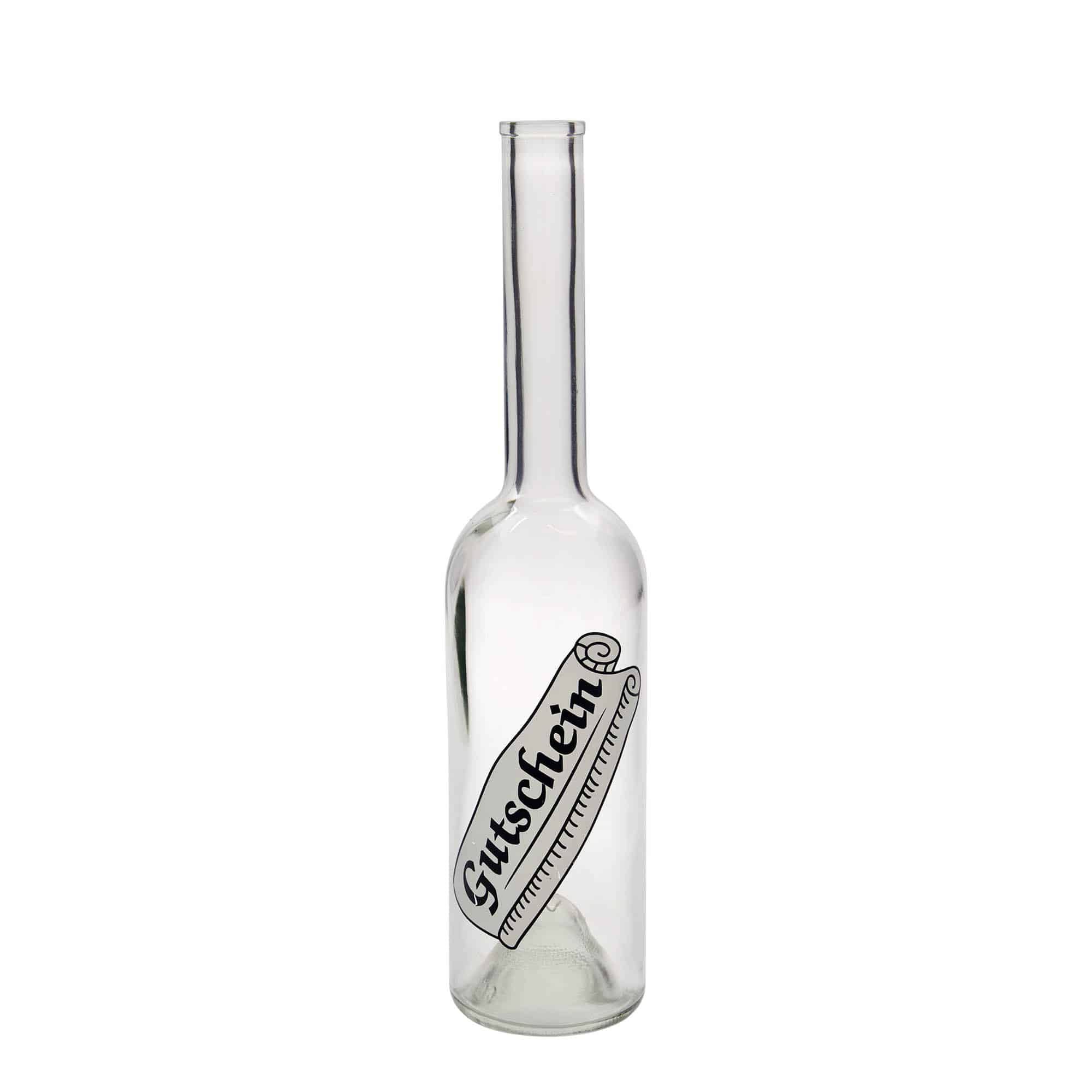 500 ml glasflaska 'Opera', motiv: Presentkort, mynning: kork 500 ml glasflaska 'Opera', motiv: Presentkort, mynning: kork