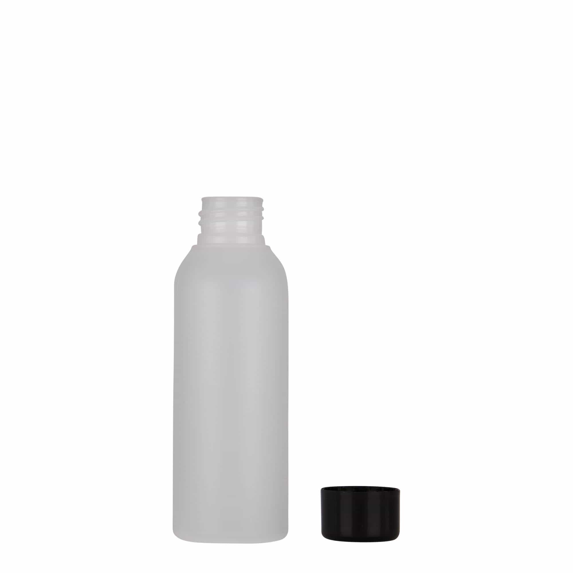 100 ml plastflaska 'Tuffy', HDPE, natur, öppning: 24/410