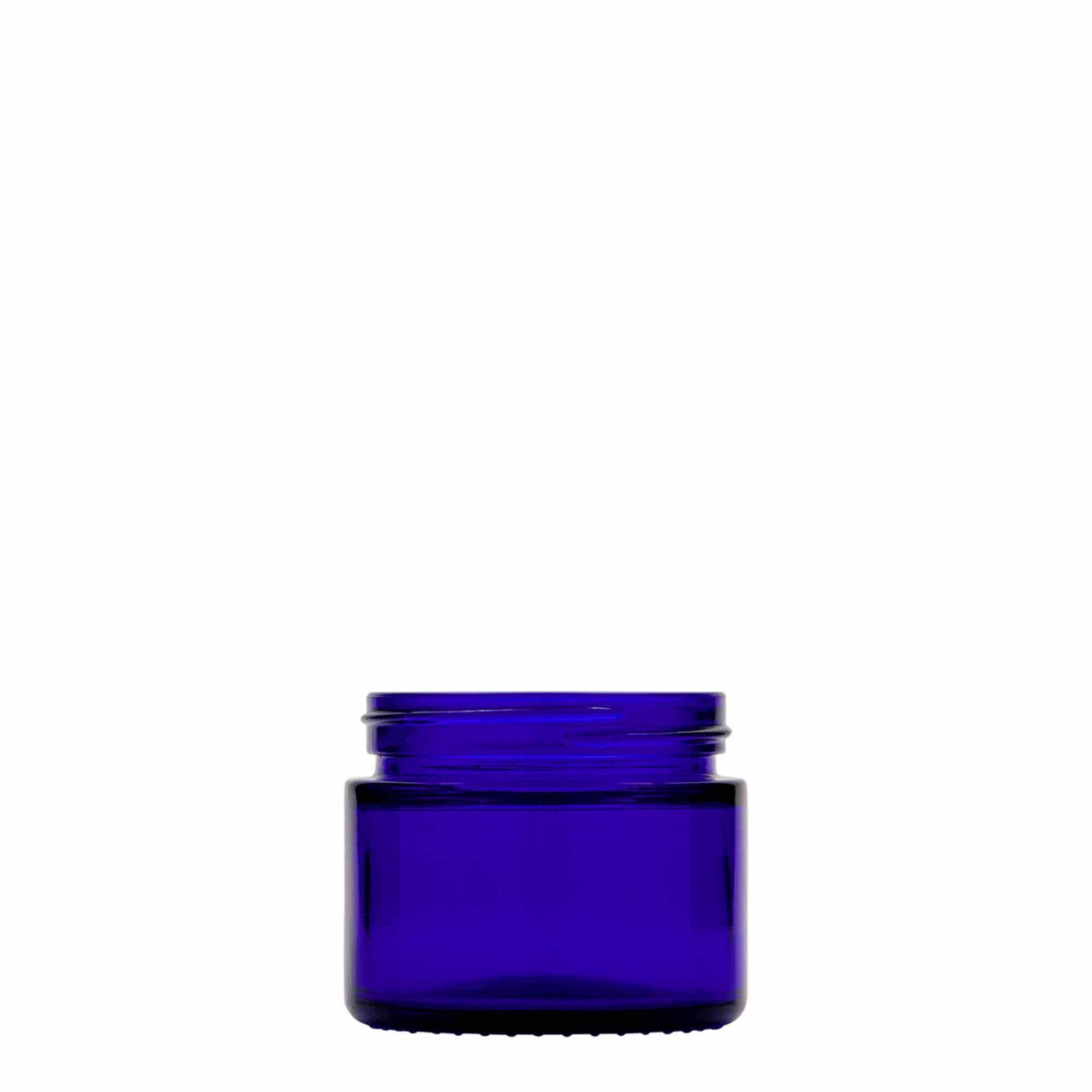 50 ml burk 'Blue Edition', glas, kungligt blå, öppning: skruvlock
