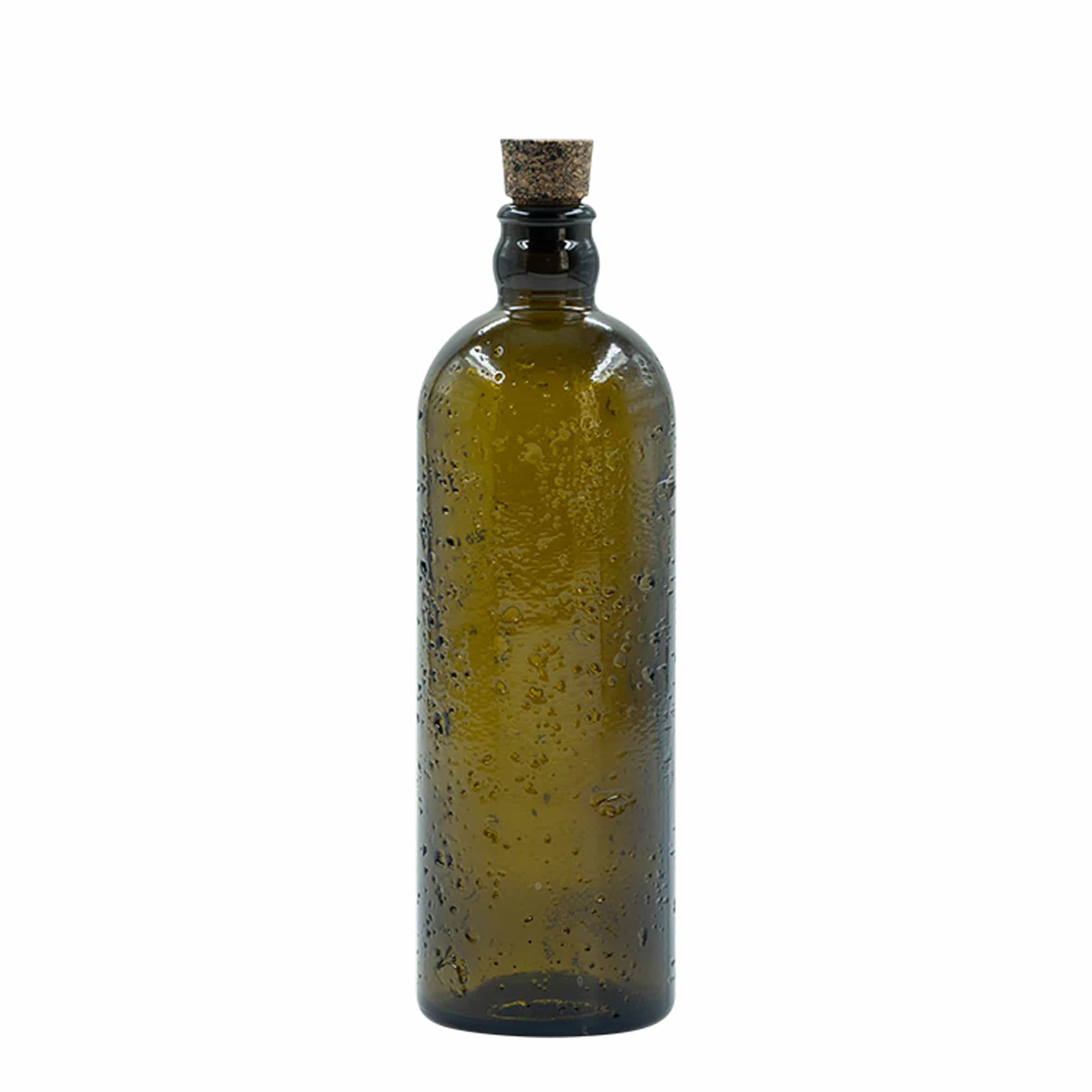 500 ml Wildtillverkad glasflaska 'Bobber Jr', brun, öppning: kork