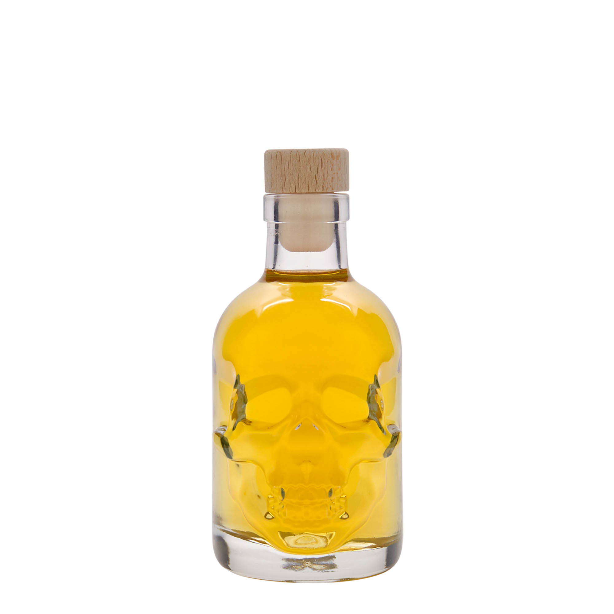 200 ml glasflaska 'Dödskalle', öppning: kork 200 ml glasflaska 'Dödskalle', öppning: kork