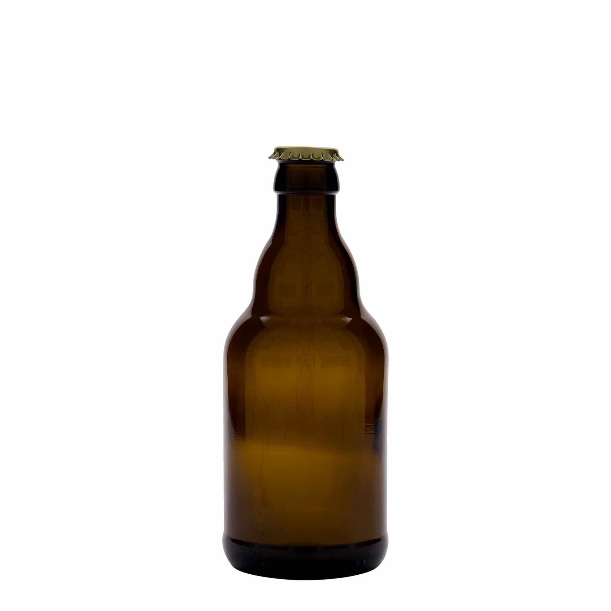 330 ml ölflaska 'Steinie', glas, brun, öppning: kronkapsyl